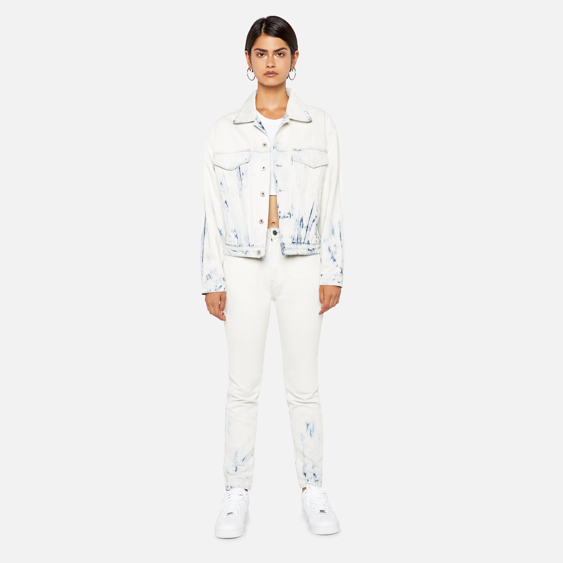 Jordache High Rise Slim Pant - Rinse & Bleach