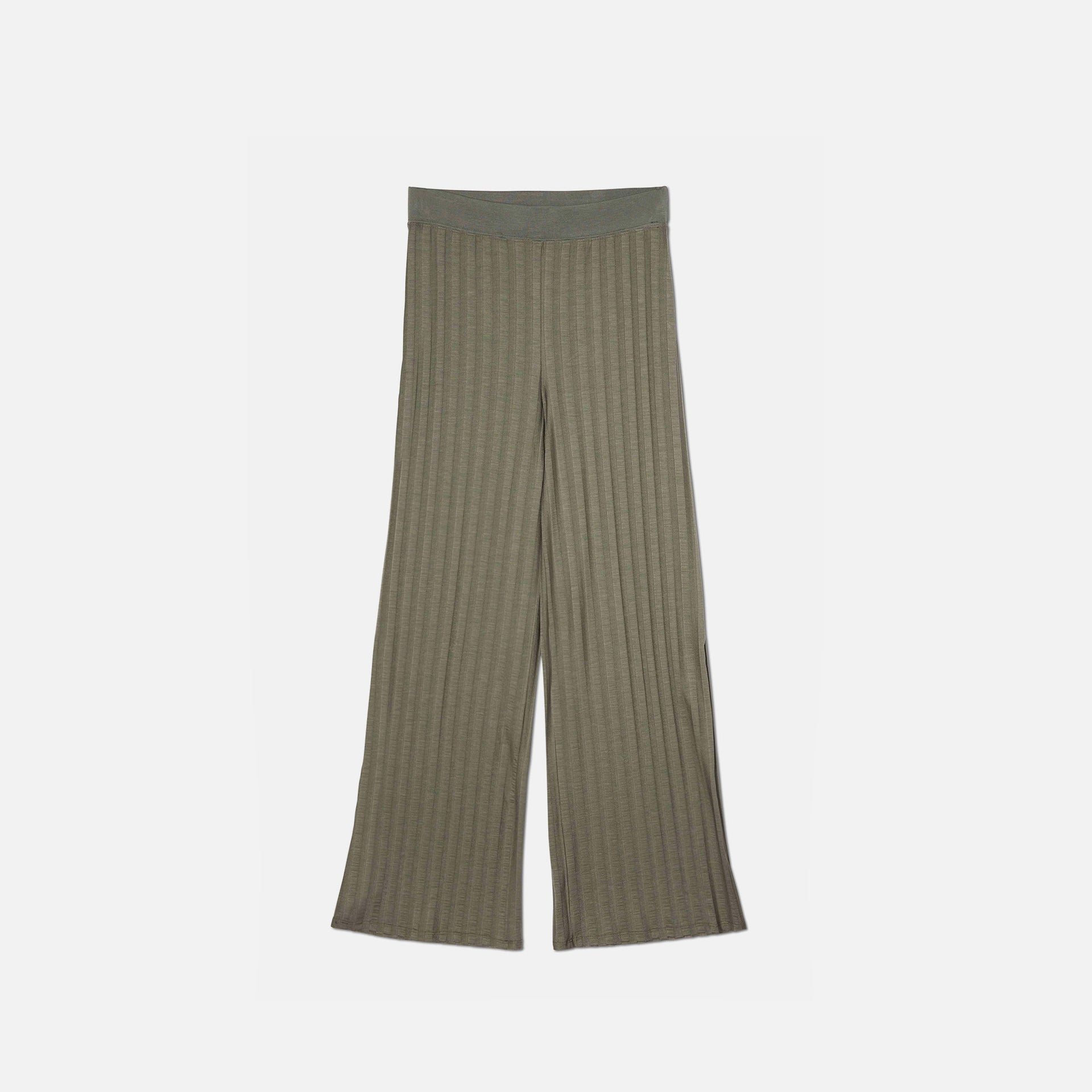 Jonathan Simkhai Celia Compact Rib Wide Leg Pant - Eucalyptus