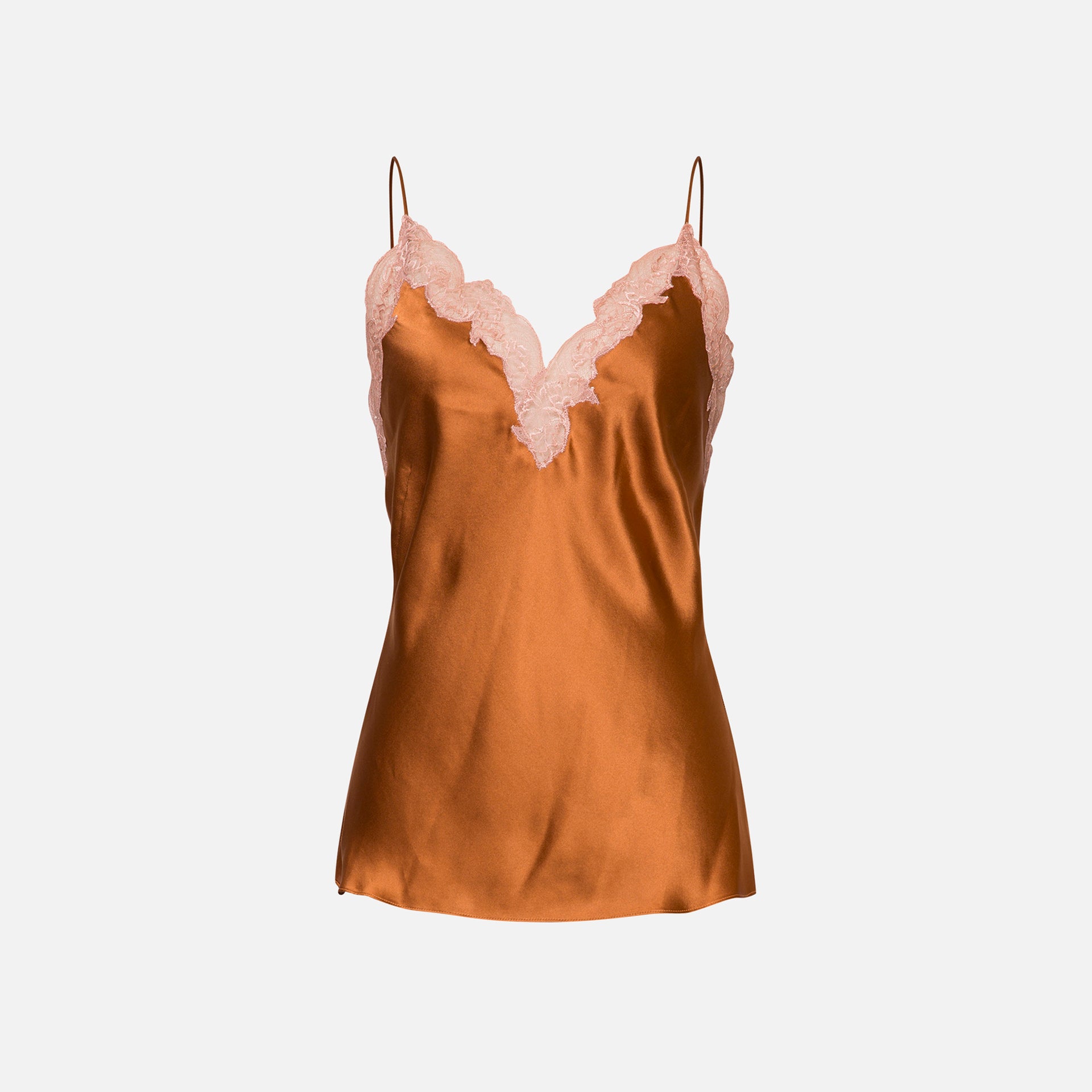 Jonathan Simkhai Vanessa Lace Trim Camisole - Toffee