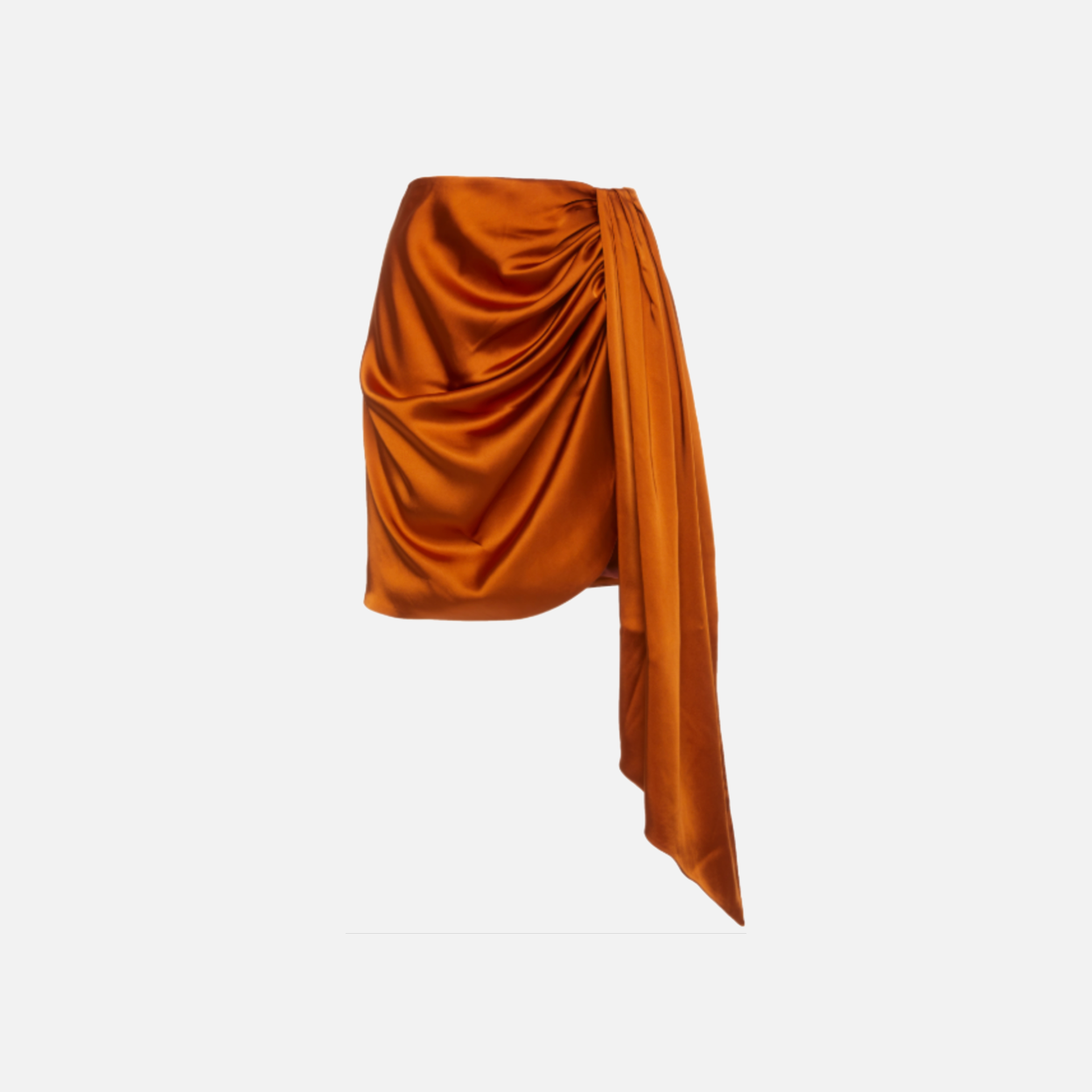 Jonathan Simkhai Mae Satin Draped Mini Skirt - Toffee