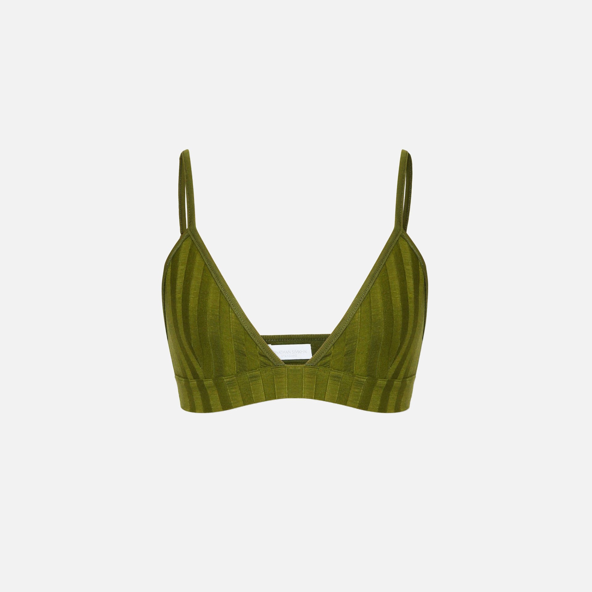 Jonathan Simkhai Rikki Rib Bra - Basil
