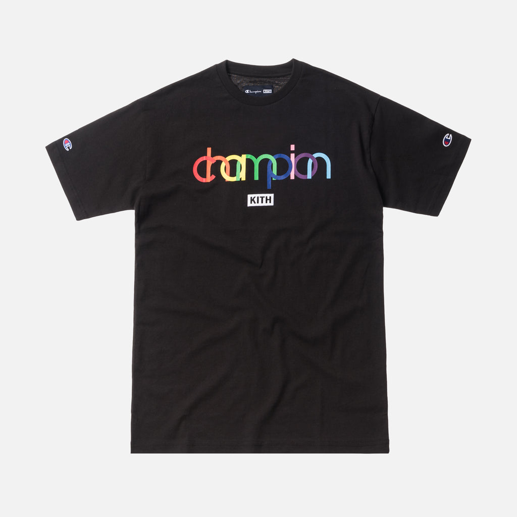 Kith x Champion Double Logo Tee - Black