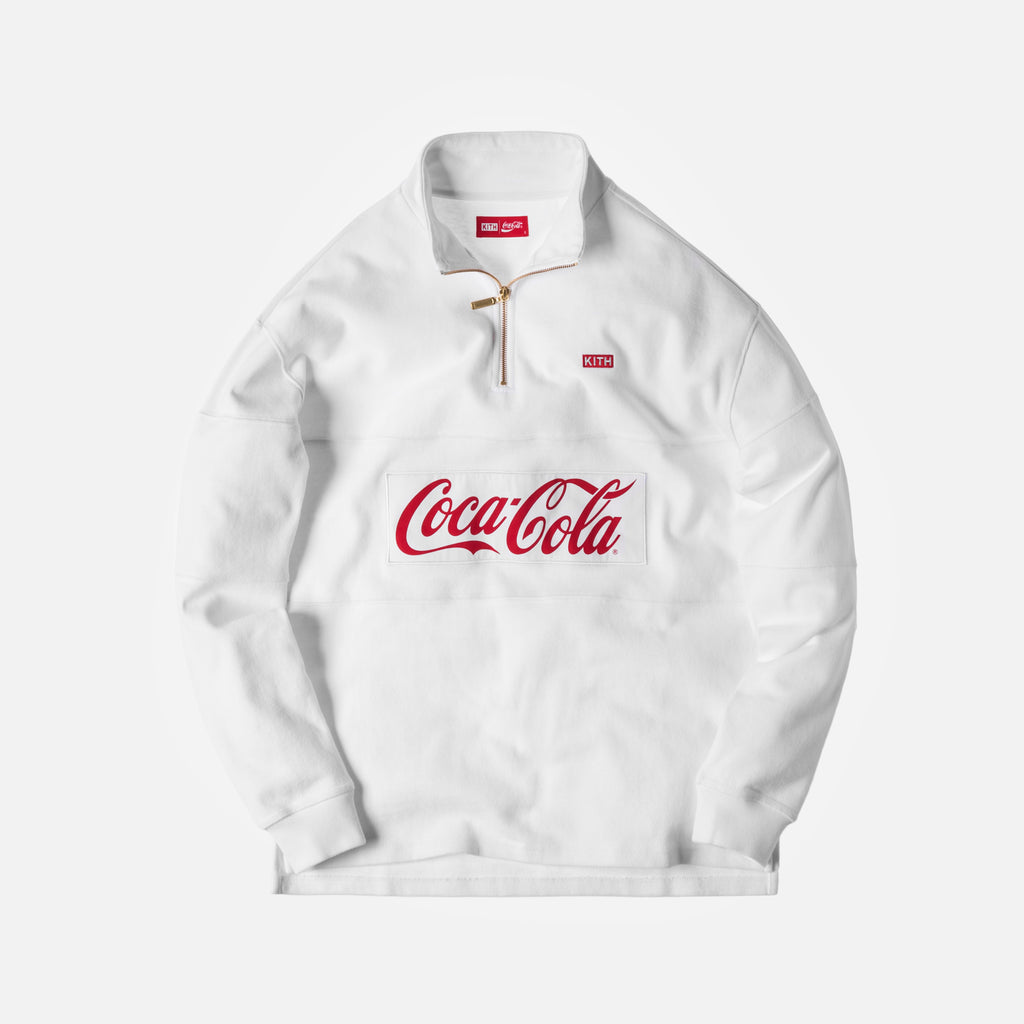 Kith x Coca-Cola Half Zip Rugby - White