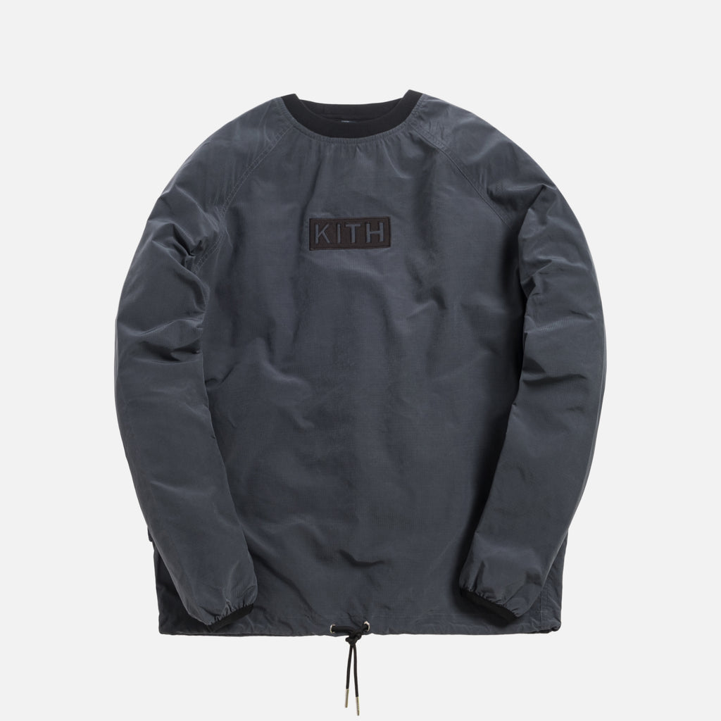 Kith L/S Nylon Ripstop Johnson Crewneck - Ebony