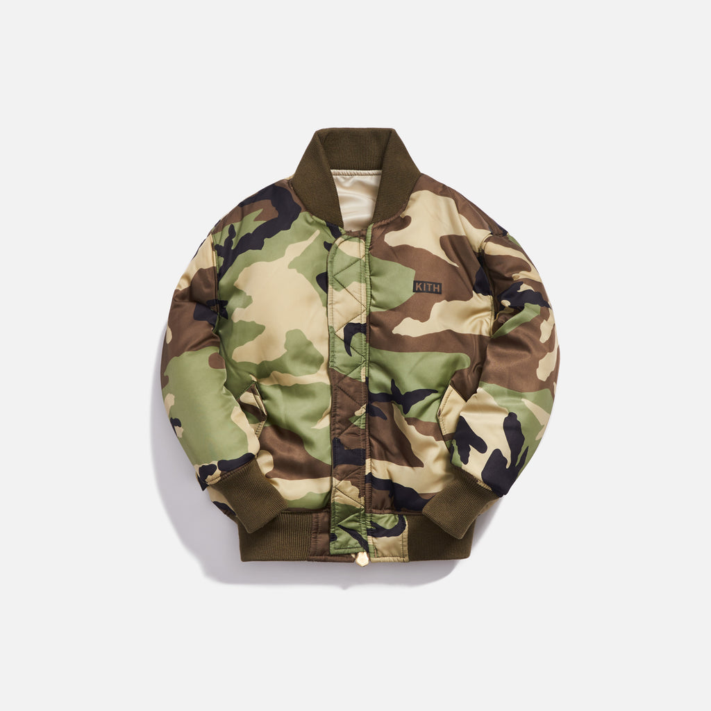 Kith Kids x Alpha Industries Toddler MA-1 Bomber Jacket - Olive / Beige