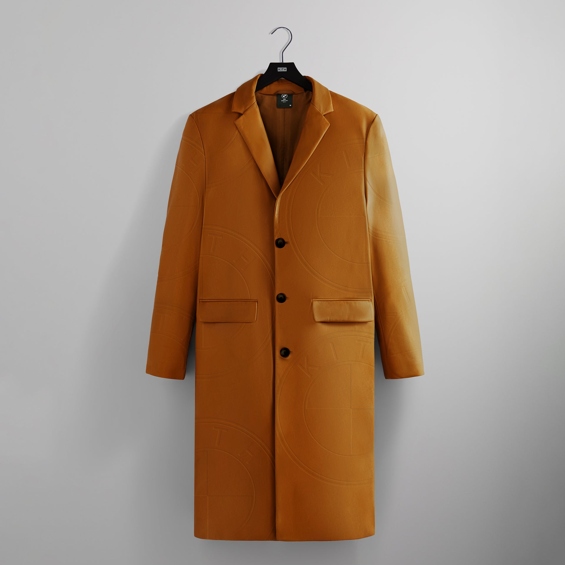 Kith for BMW Debossed Leather Royce Coat - Desert