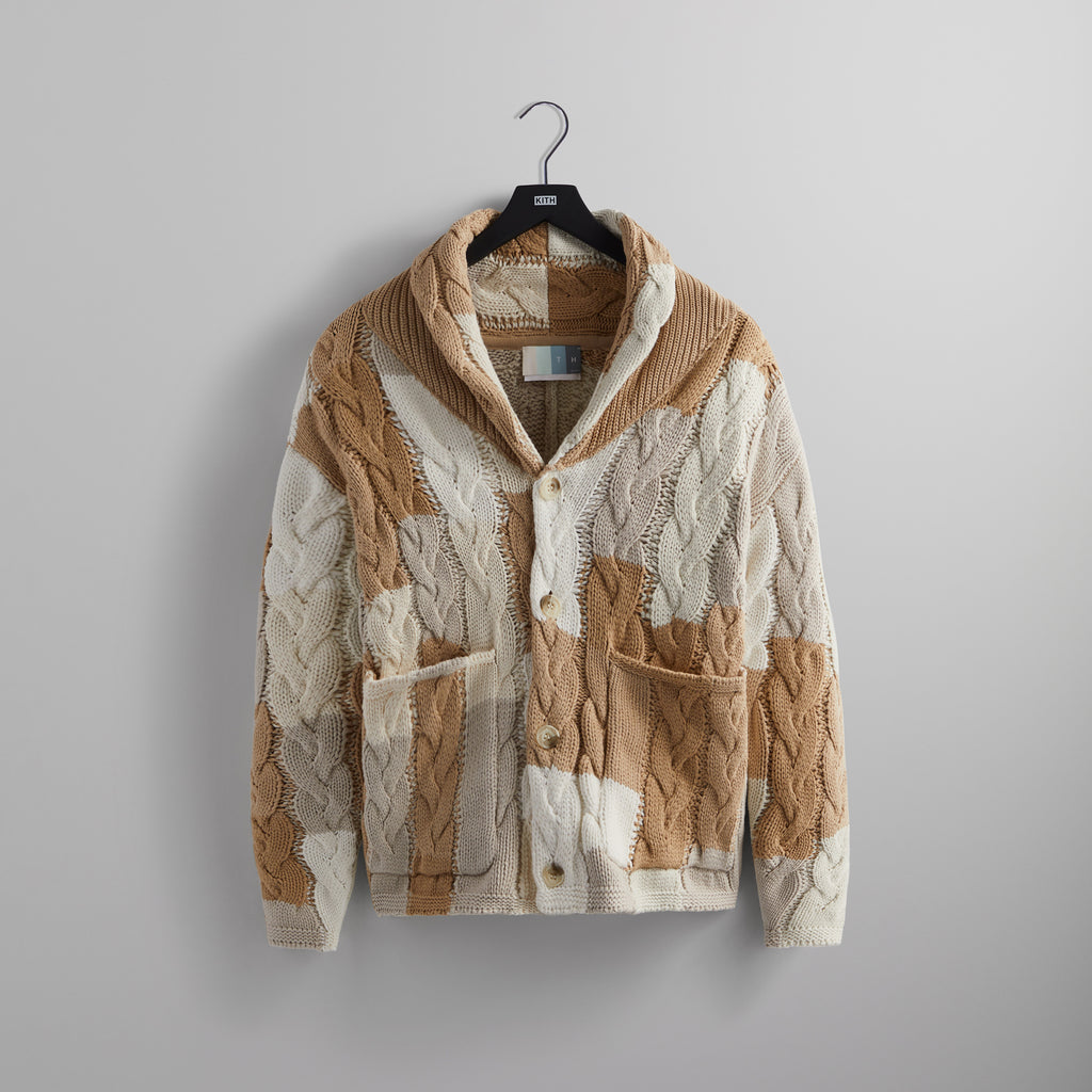 Kith Patchwork Cable Becker Cardigan - Canvas