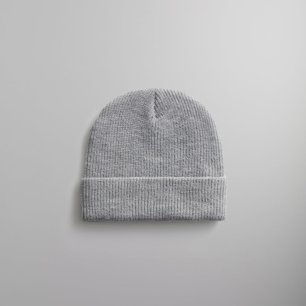 Kith Classic Rib Beanie - Light Heather Grey