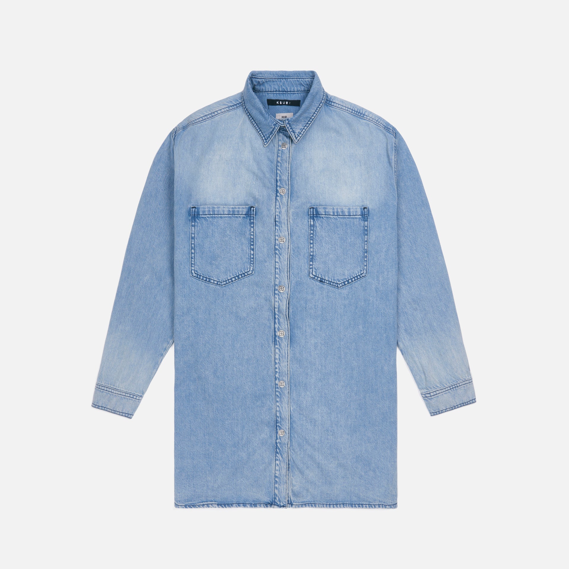 Ksubi Scout Shirtdress - Mid Blue