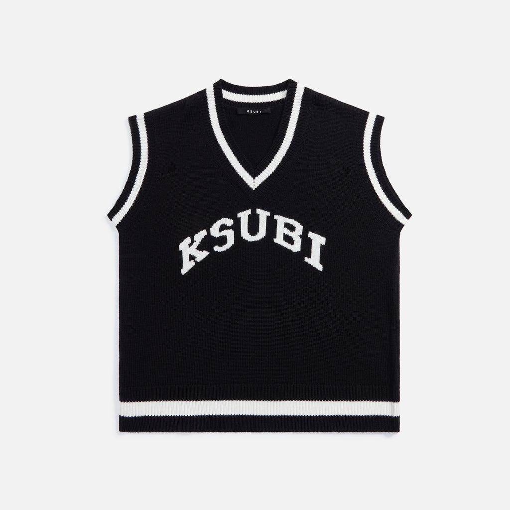Ksubi Kommunity Logo Sweater Vest in Black