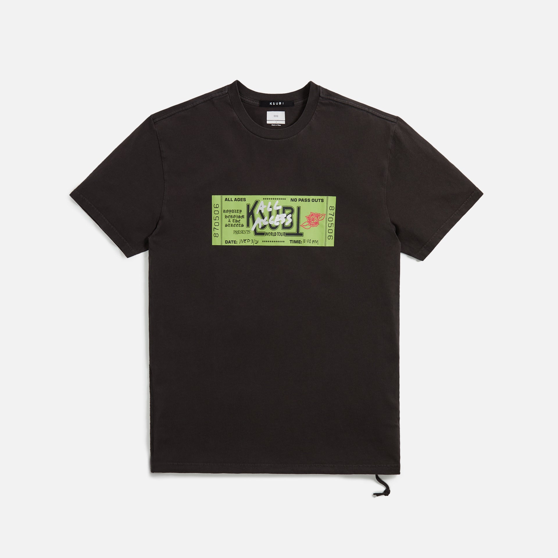 Ksubi Ticket Biggie Tee - Faded Black