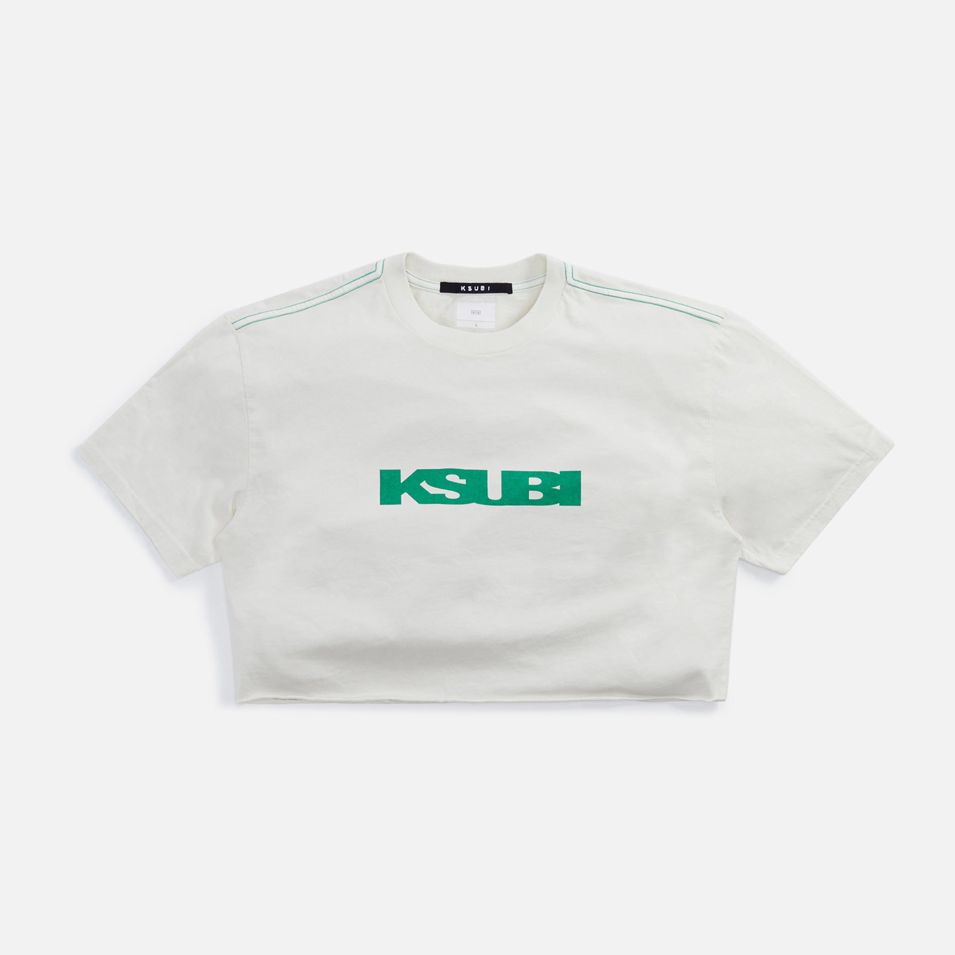 Ksubi Scott Cropped Oh G Tee - Bleach Off White
