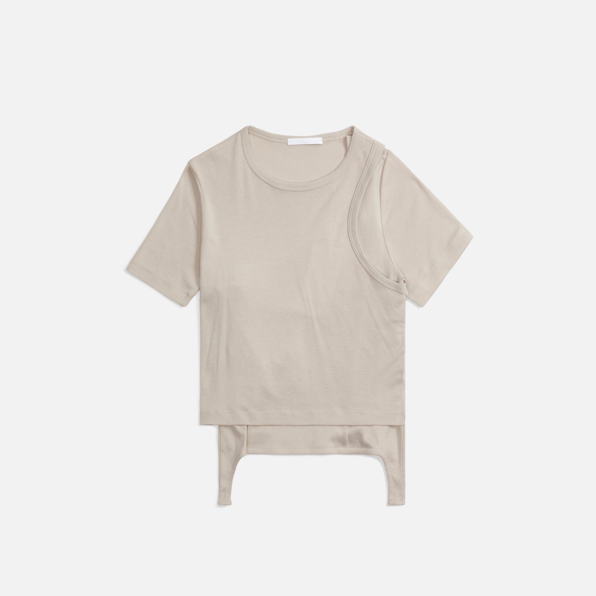 Helmut Lang Rib Layer Tee - Cement