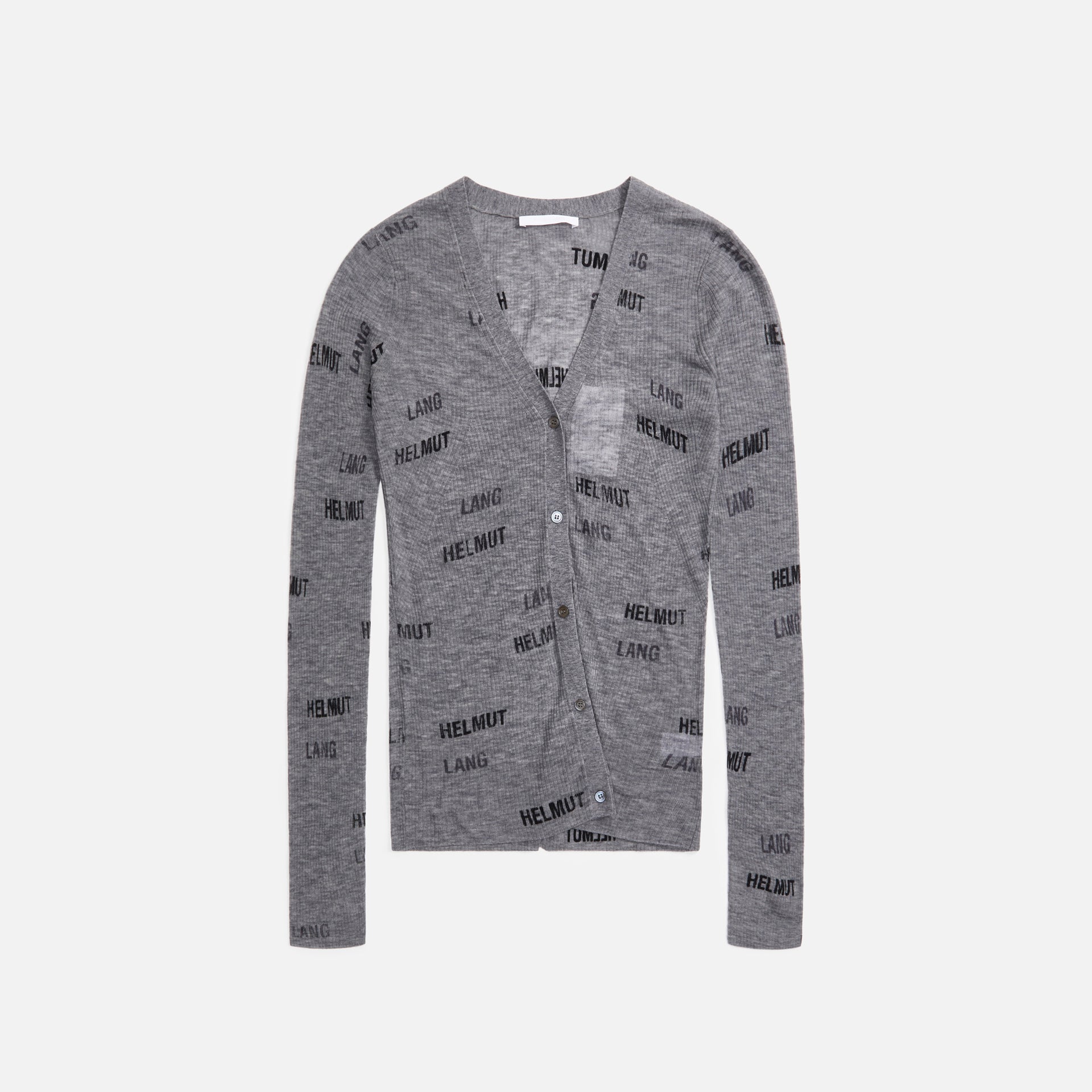 Helmut Lang Logo Cardi - Heather Grey