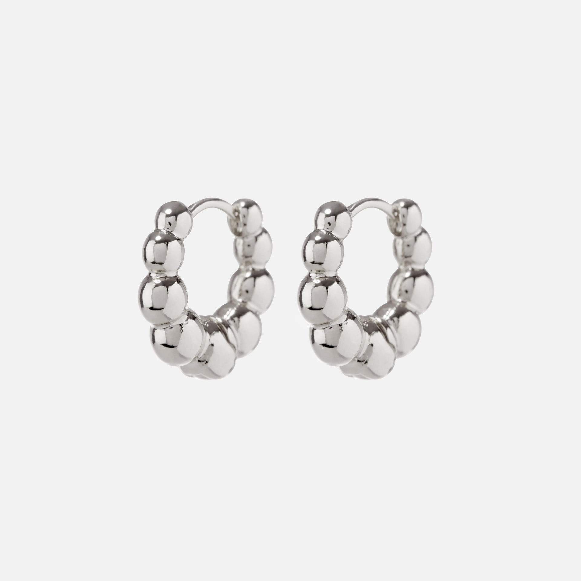 Luv AJ Mini Beaded Bella Huggies - Silver