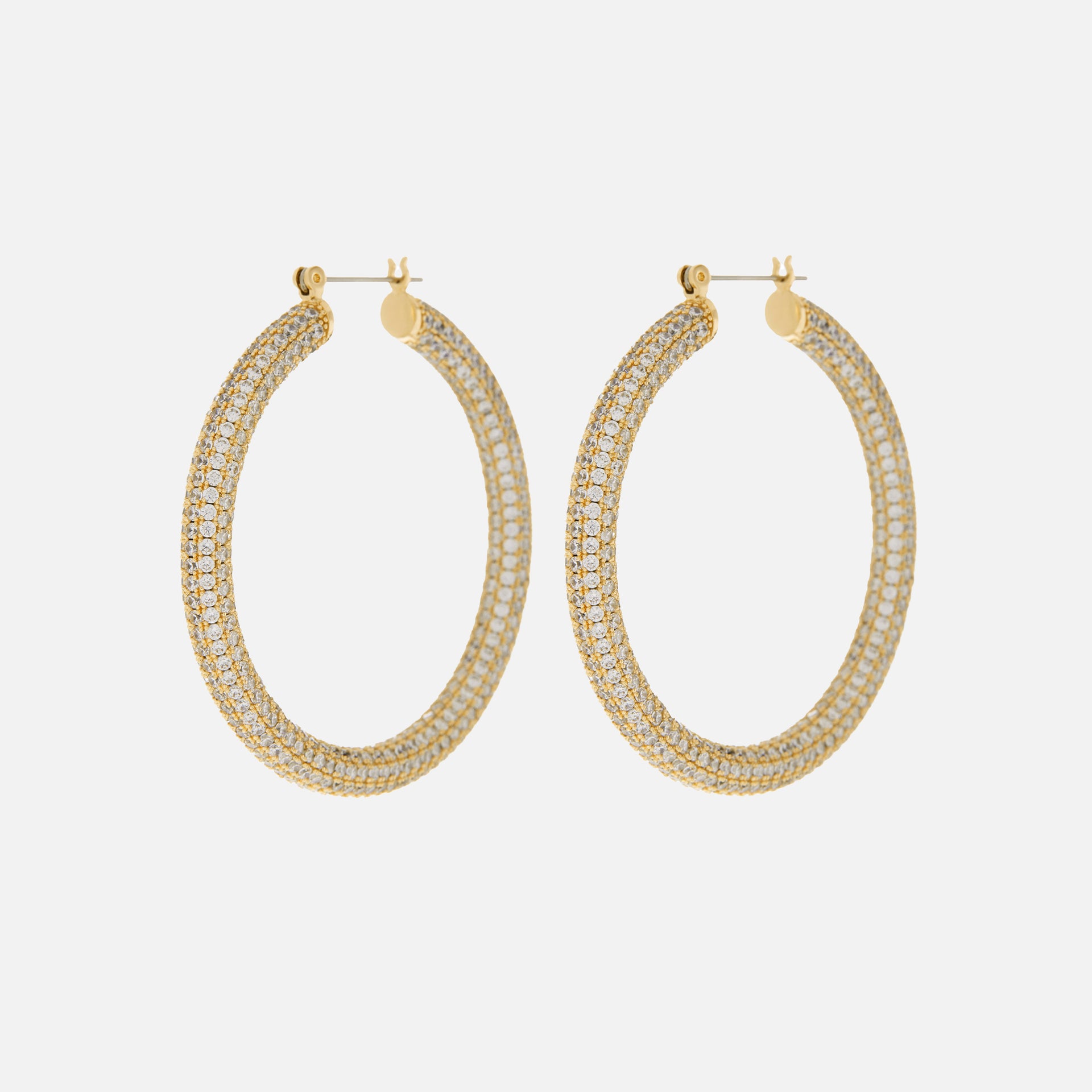 Luv AJ The Pave Amalfi Hoop Earrings - Gold