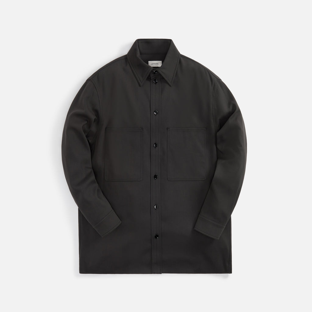 Lemaire Straight Collar Shirt - Ash Black – Kith