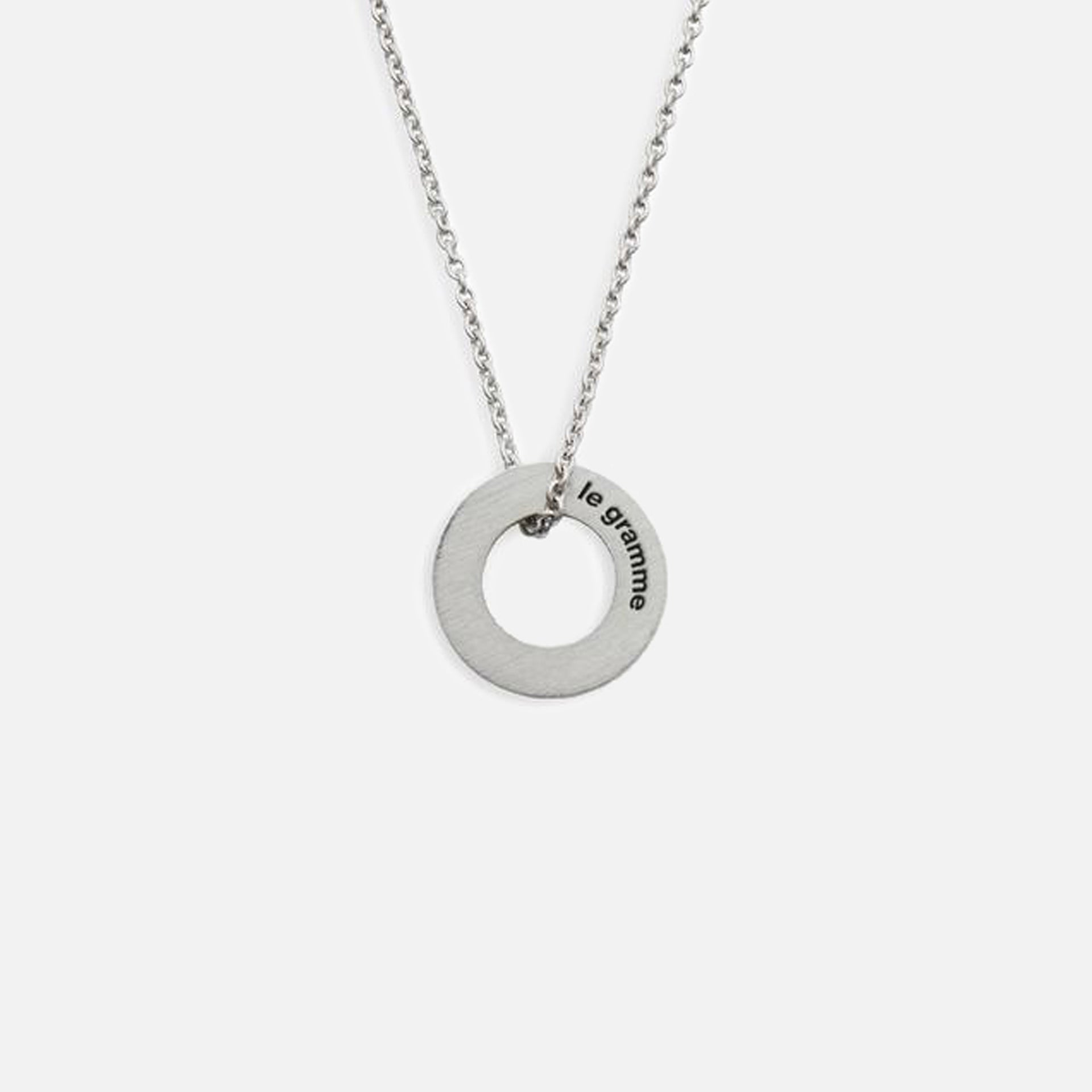 Le Gramme 1.1g Round Pendant Chain - Silver