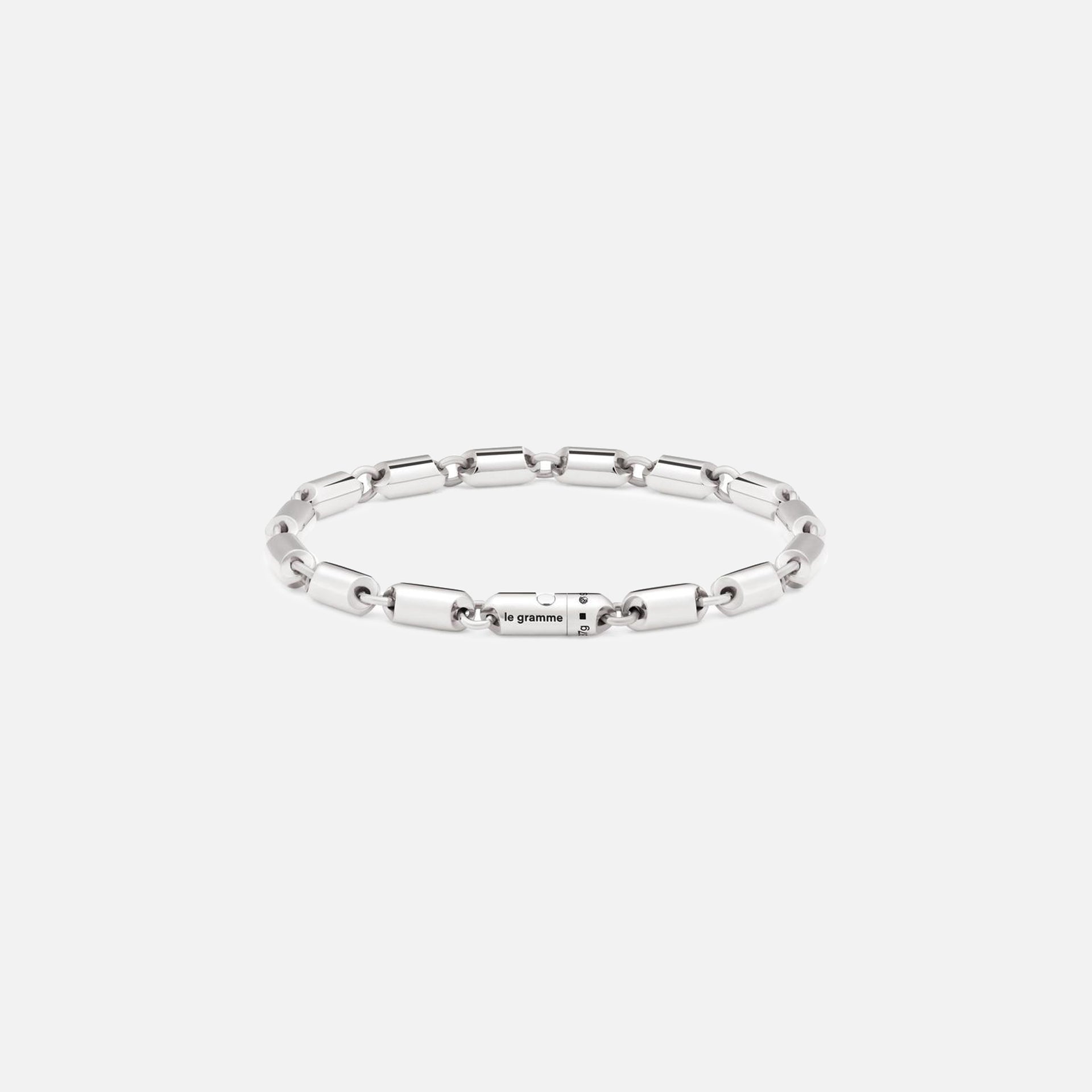 Le Gramme 25g Polished Sterling Silver Segment Bracelet - Silver