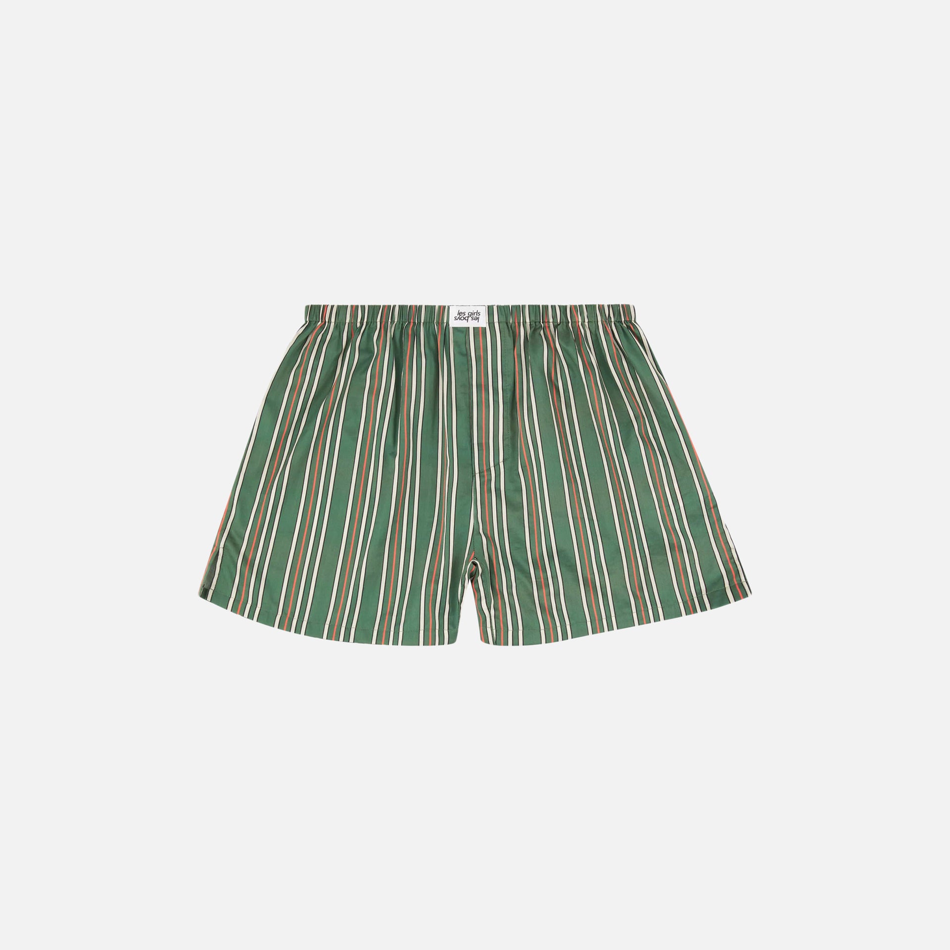 Les Girls Les Boys Woven Boxer - Green Stripe