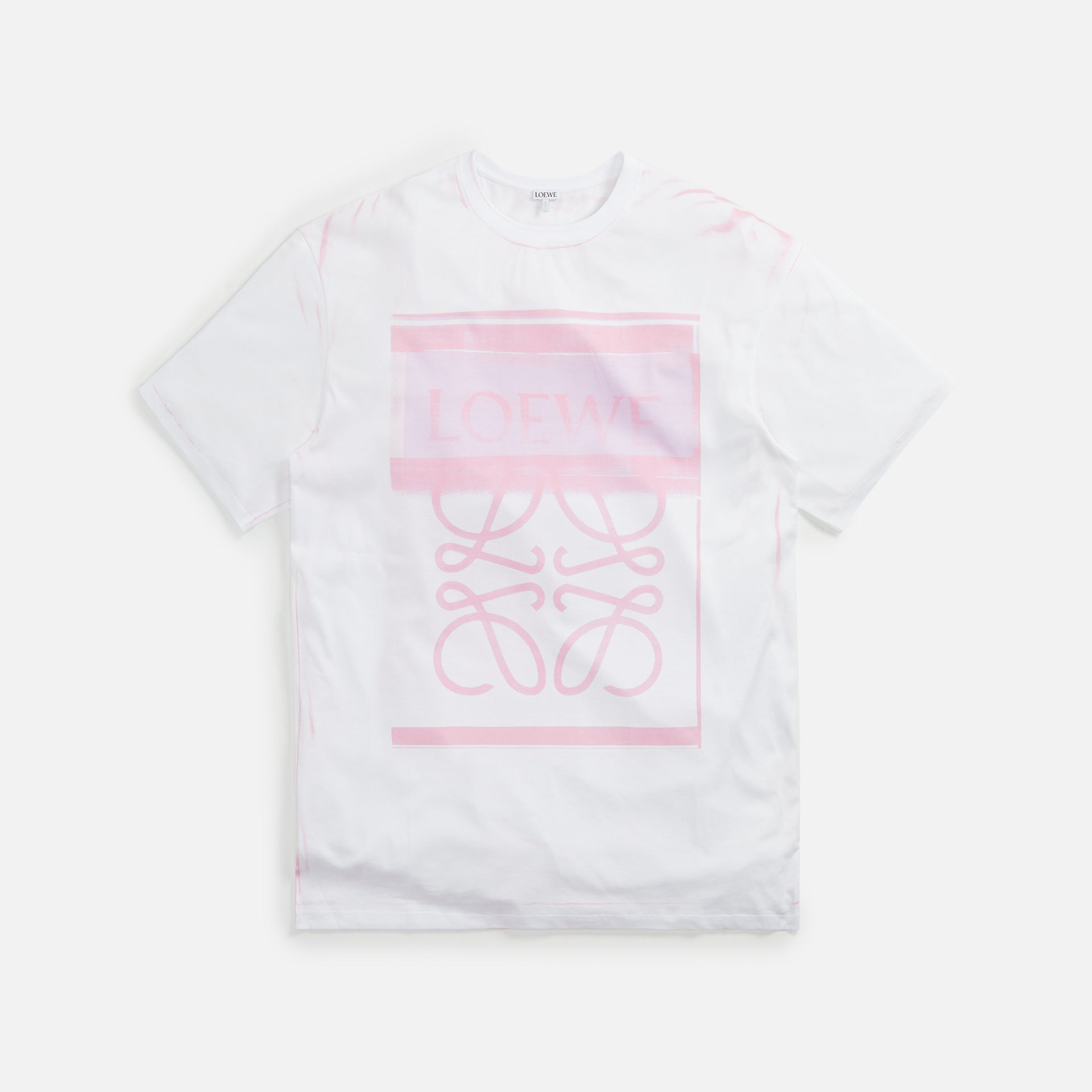 Loewe Photocopy Anagram Tees - White / Pink