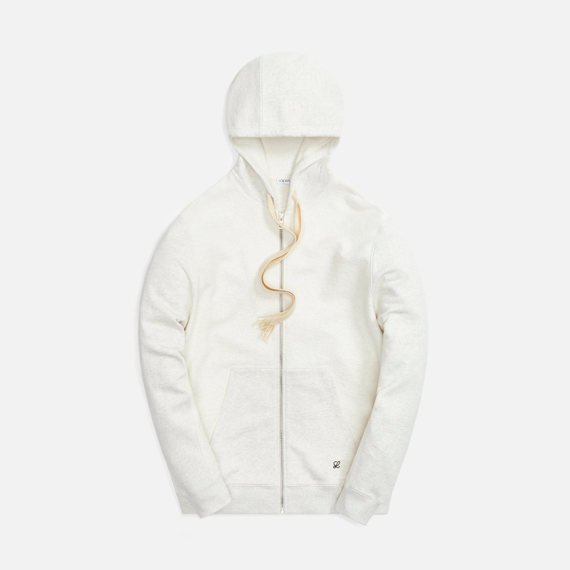 Loewe Bi-Color Anagram Zipped Hoodie - Grey