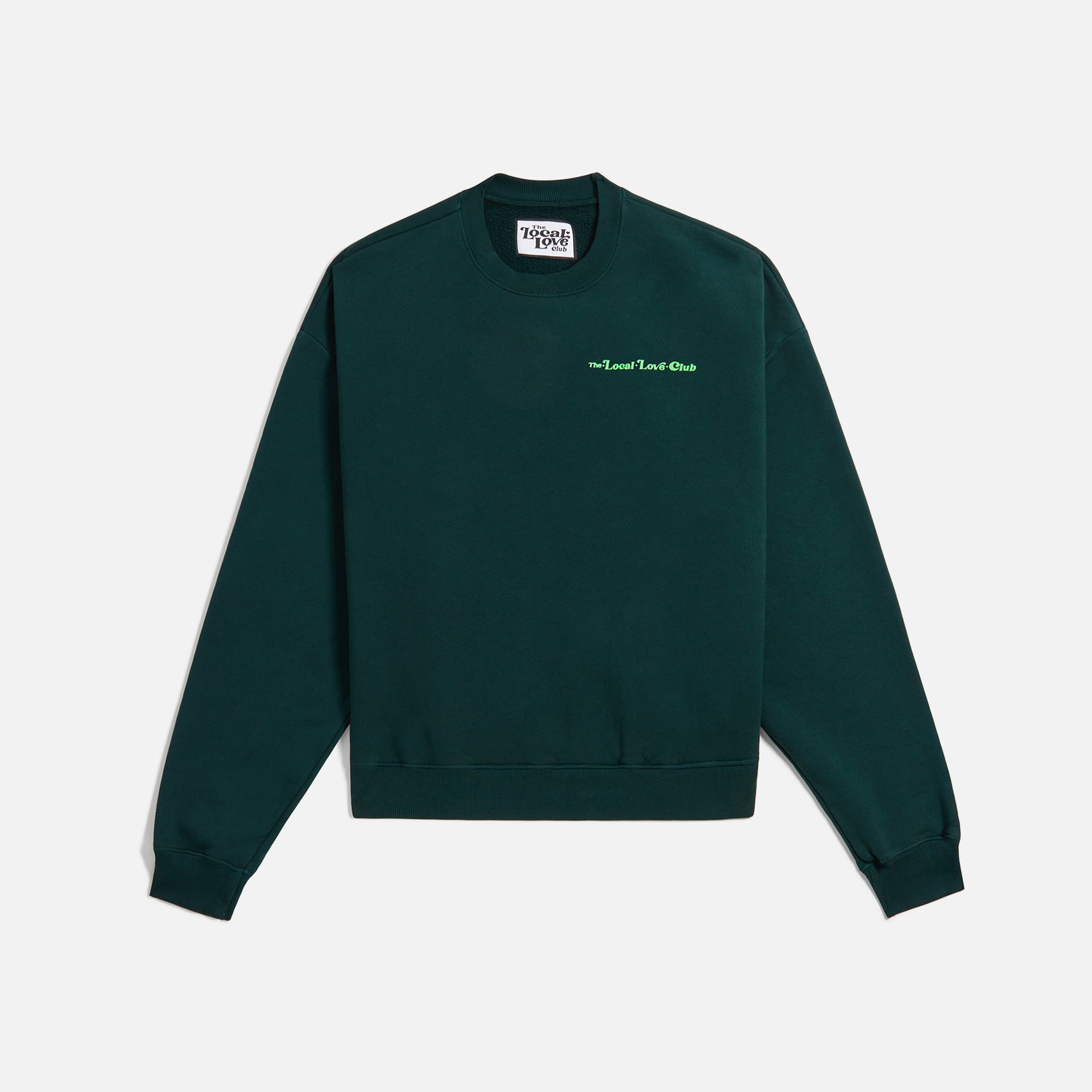 The Local Love Club Aura Crewneck Sweatshirt - Evergreen