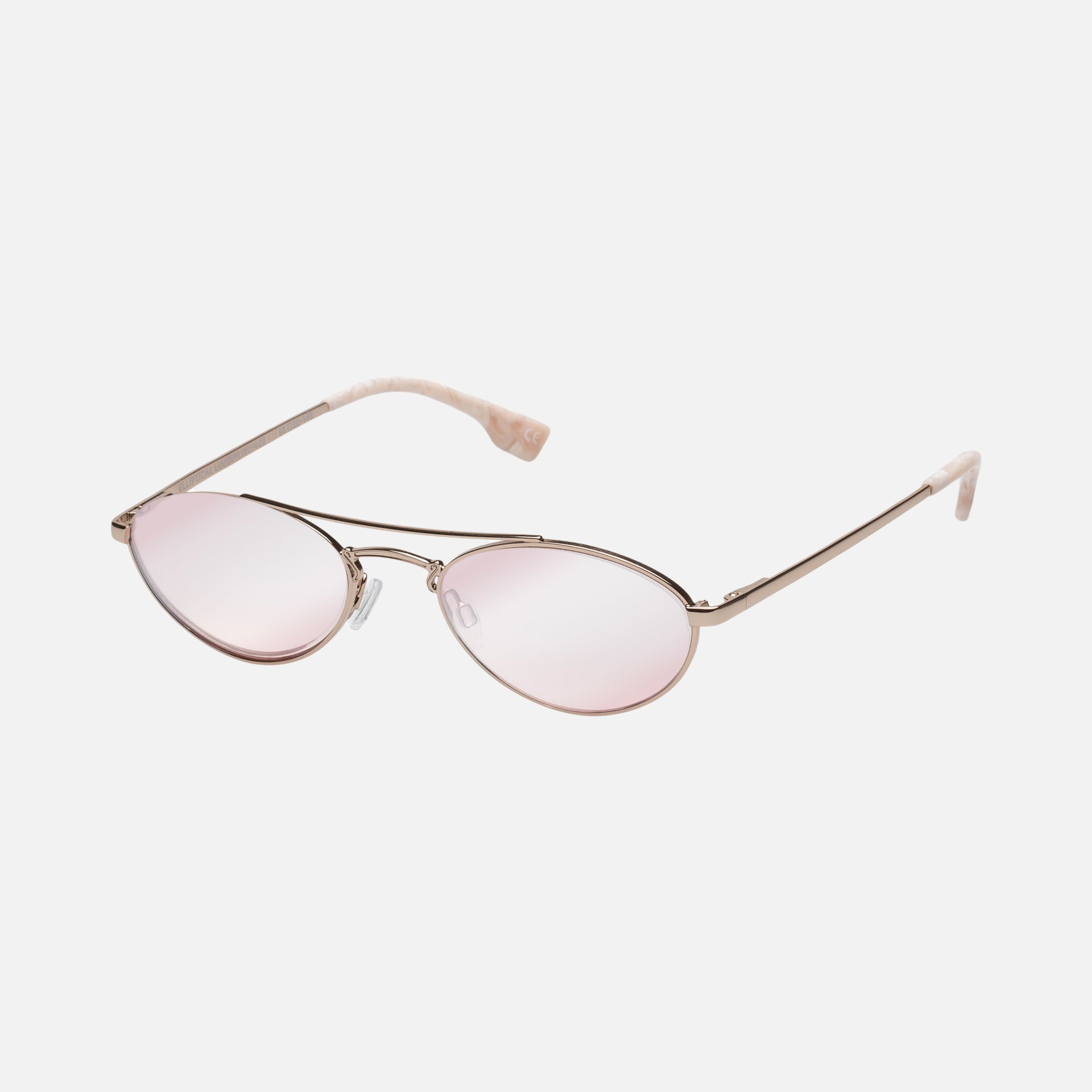 Le Specs Elliptical Liaison Sunglasses - Rose Gold