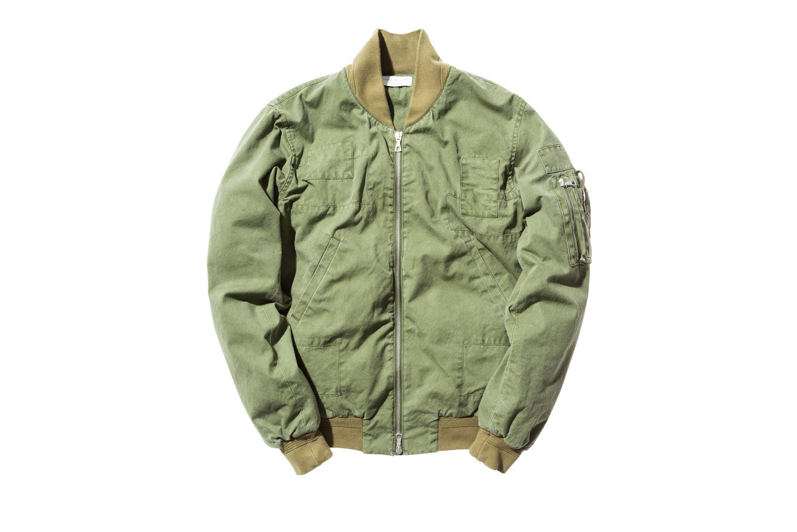 John Elliott Paneled Flight Jacket - Washed Olive