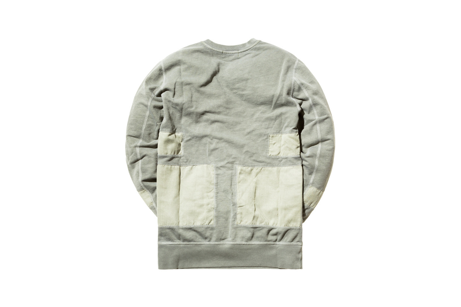 John Elliott Paneled Crewneck - Washed Olive