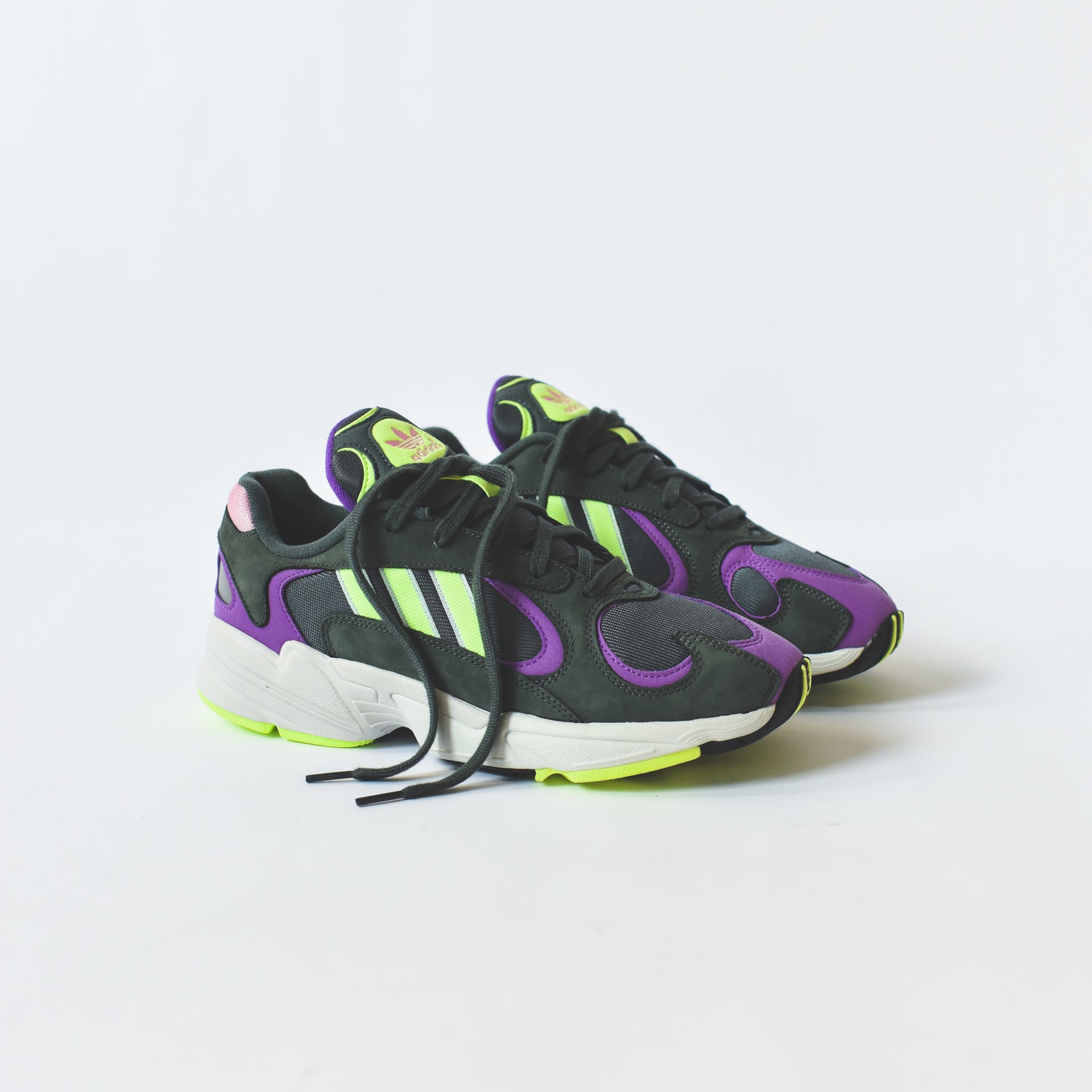 adidas Originals Yung 1 - Legend Ivy / Hi-Res Yellow / Active Purple
