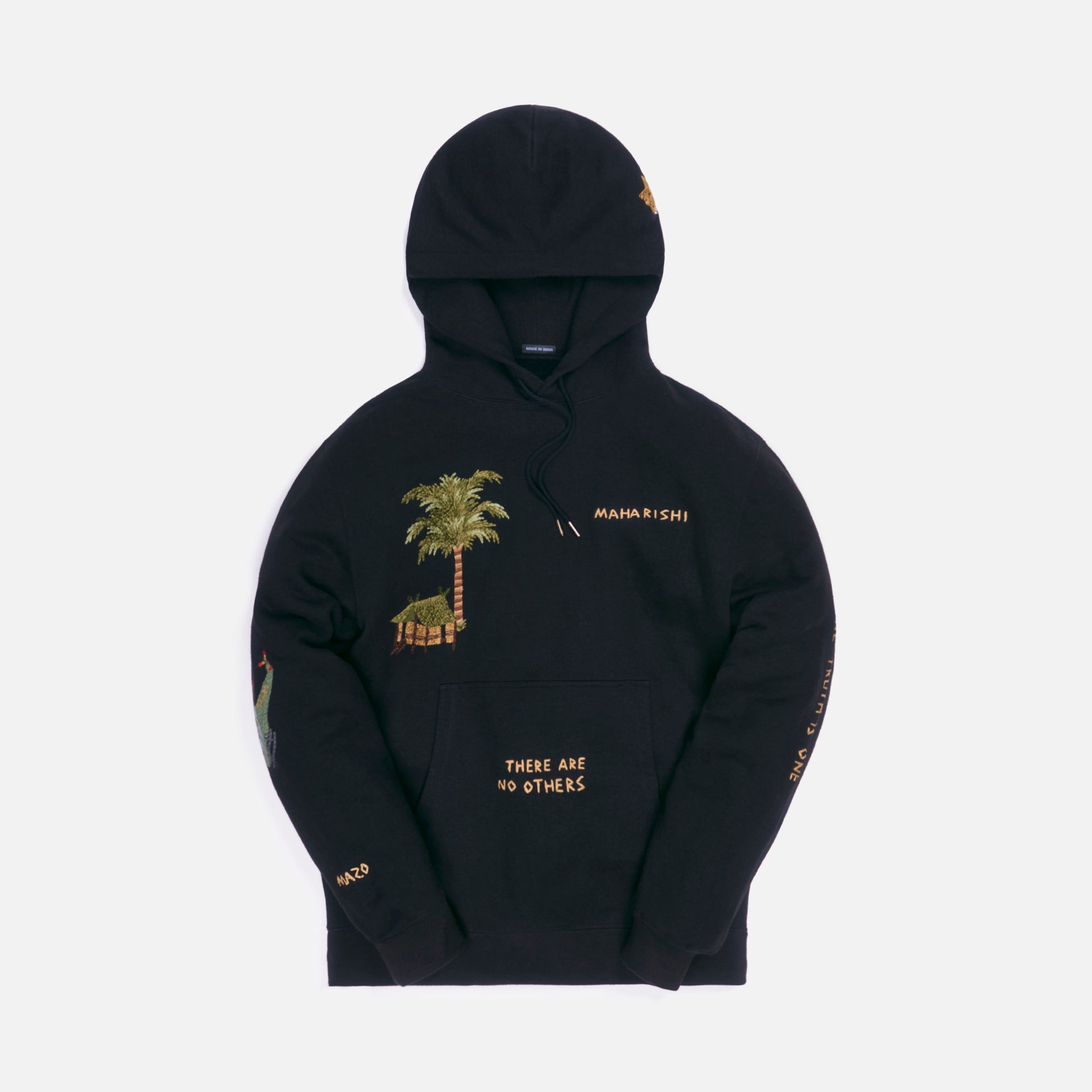 Maharishi Story Cloth Hooded Sweat Hemp Organic Sweat 480 - Black