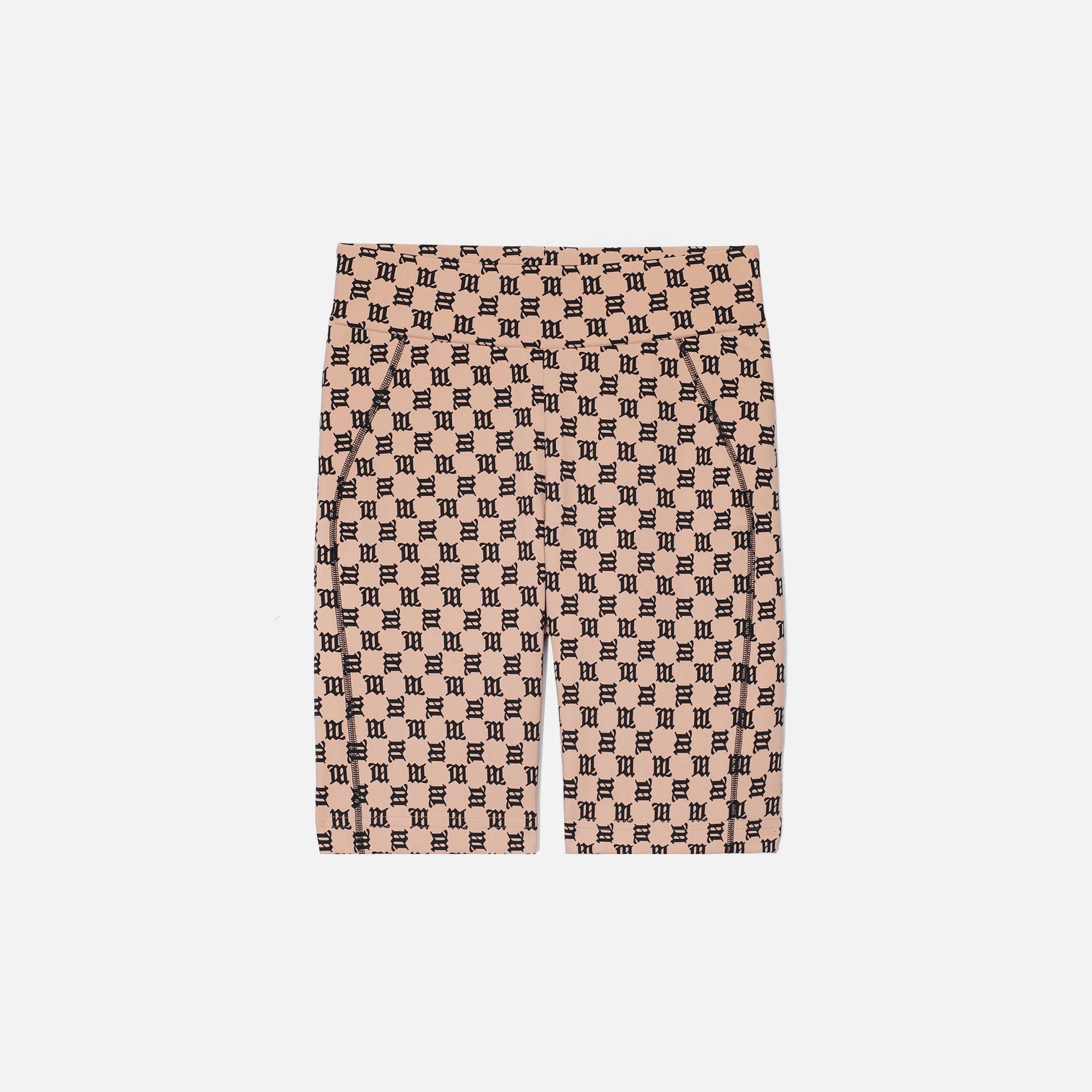 MISBHV Monogram High Waisted Biking Shorts - Beige