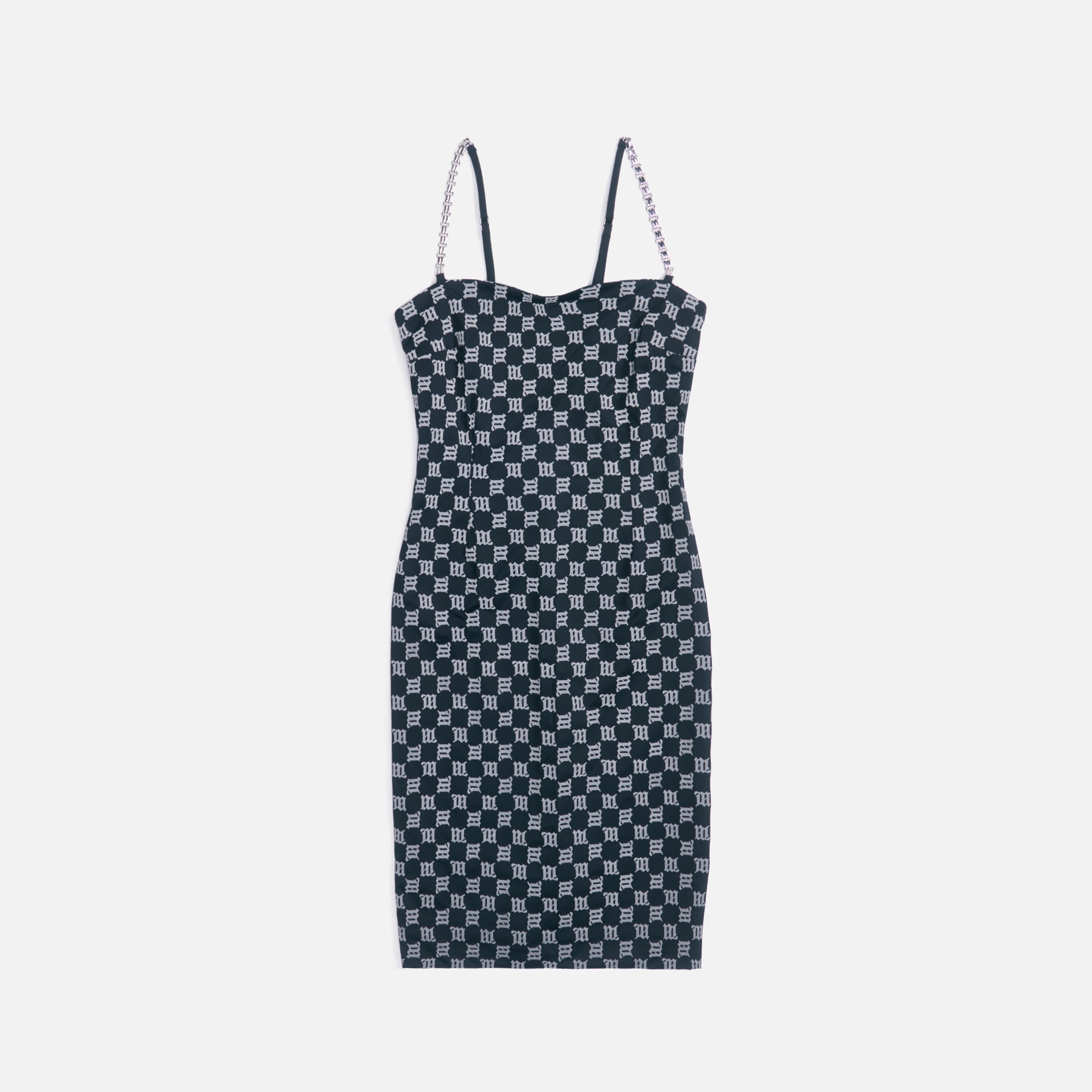 MISBHV Reflective Monogram Mini Dress - Black