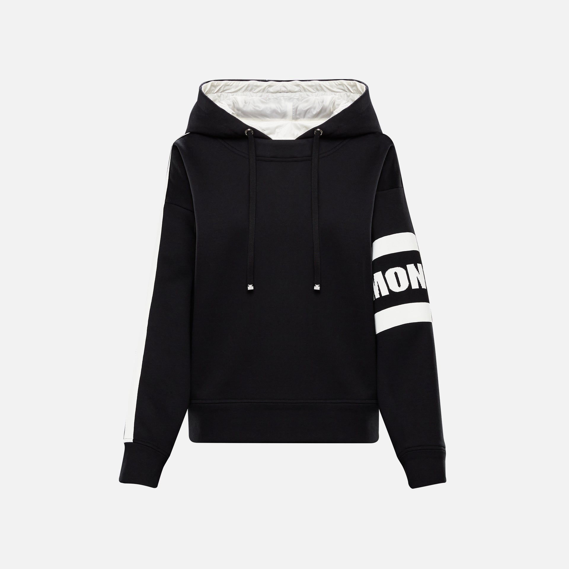 Moncler Maglia Girocollo Hoodie - Black