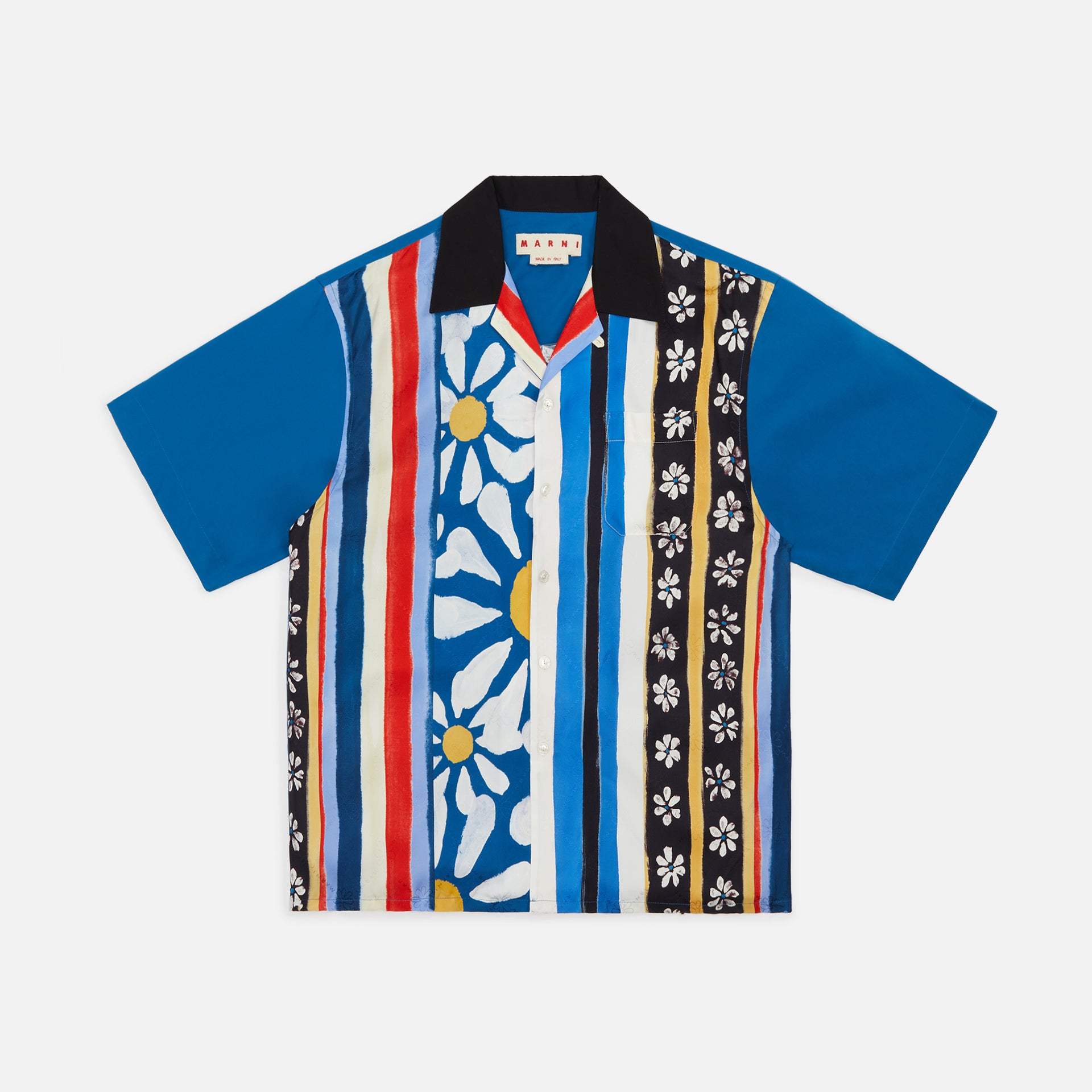 Marni Mixed Fabrics Bowling Shirt - Multi