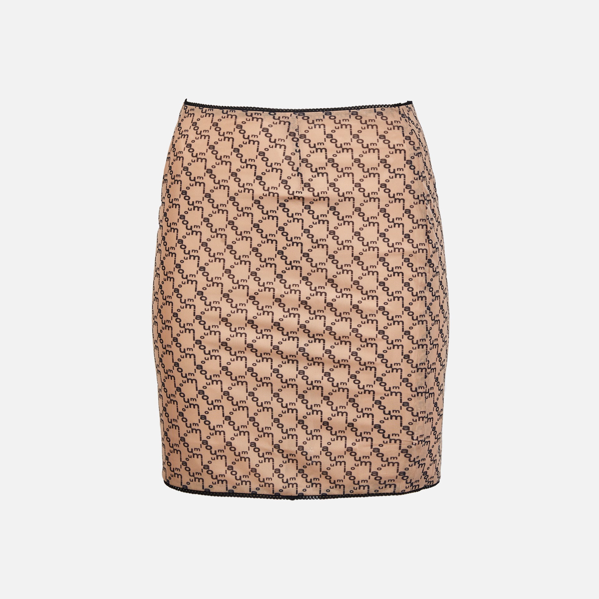 Miaou Mini Moni Skirt - Nude Monogram