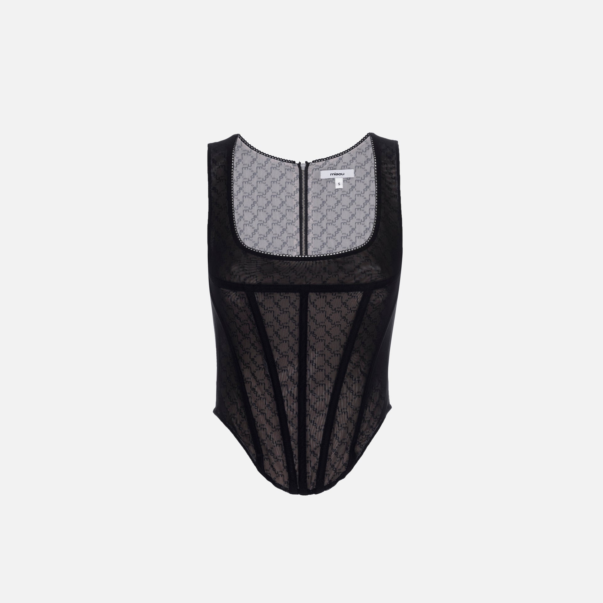 Miaou Campbell Corset - Black Monogram