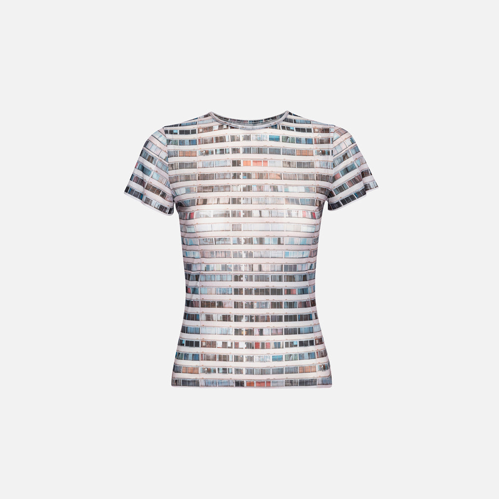 puff-sleeves Tee denim - Facade - – Miaou shirt Mini Dondup RvceShops