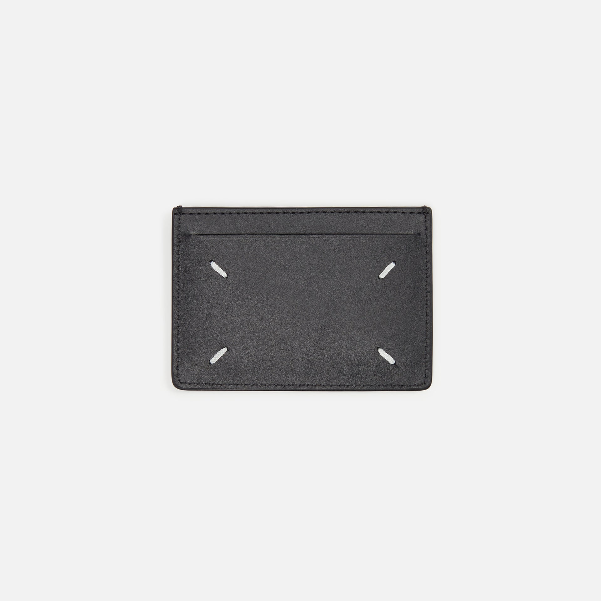 Margiela 3 Card Holder Grainy Leather - Black