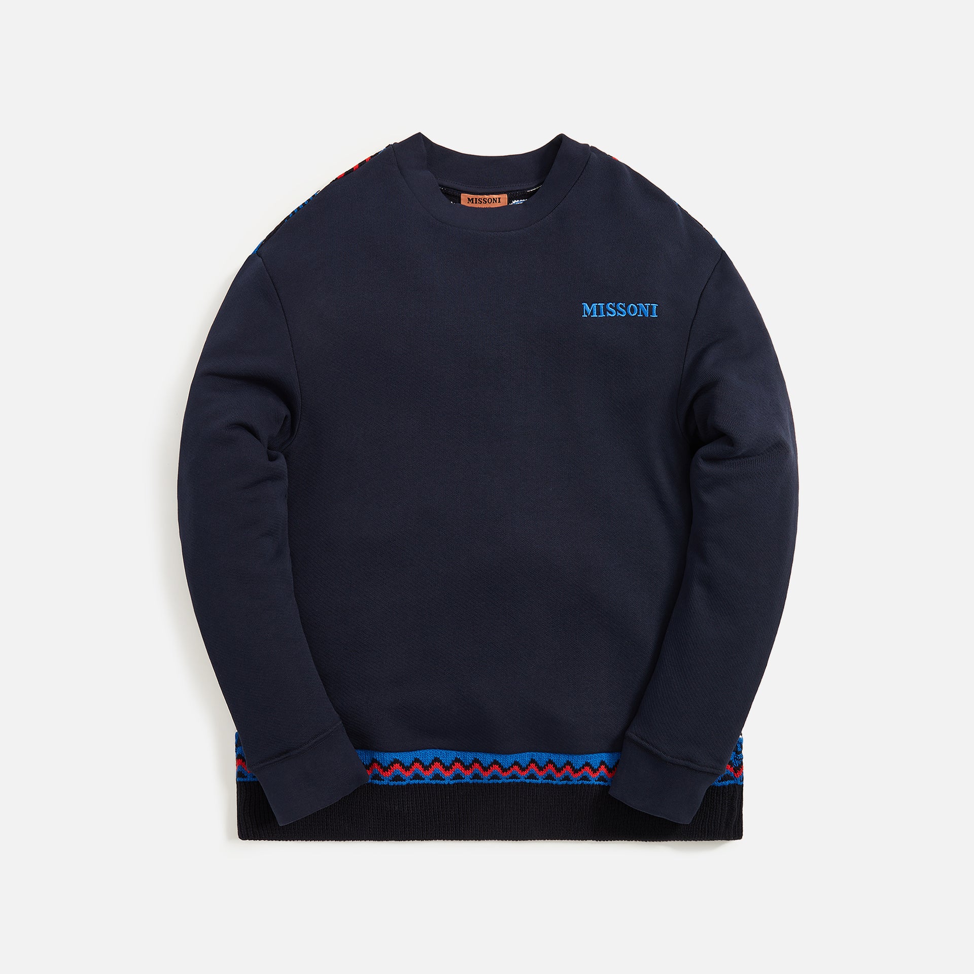 Missoni Intarsia Crewneck Sweatshirt - Blue