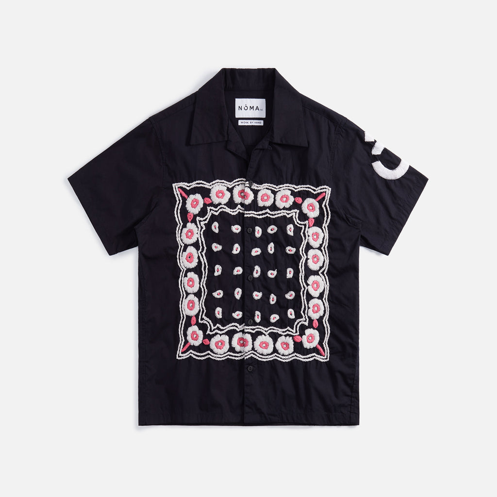 Noma Bandana Hand Embroidery Shirt - Black