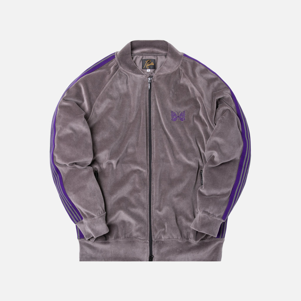 Needles Rib Collar Track Jacket C/PE Velour - Gray – Kith