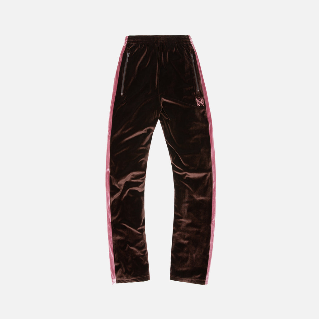 Needles Papillion Emb. Side Line Track Pant - Velour Brown – Kith