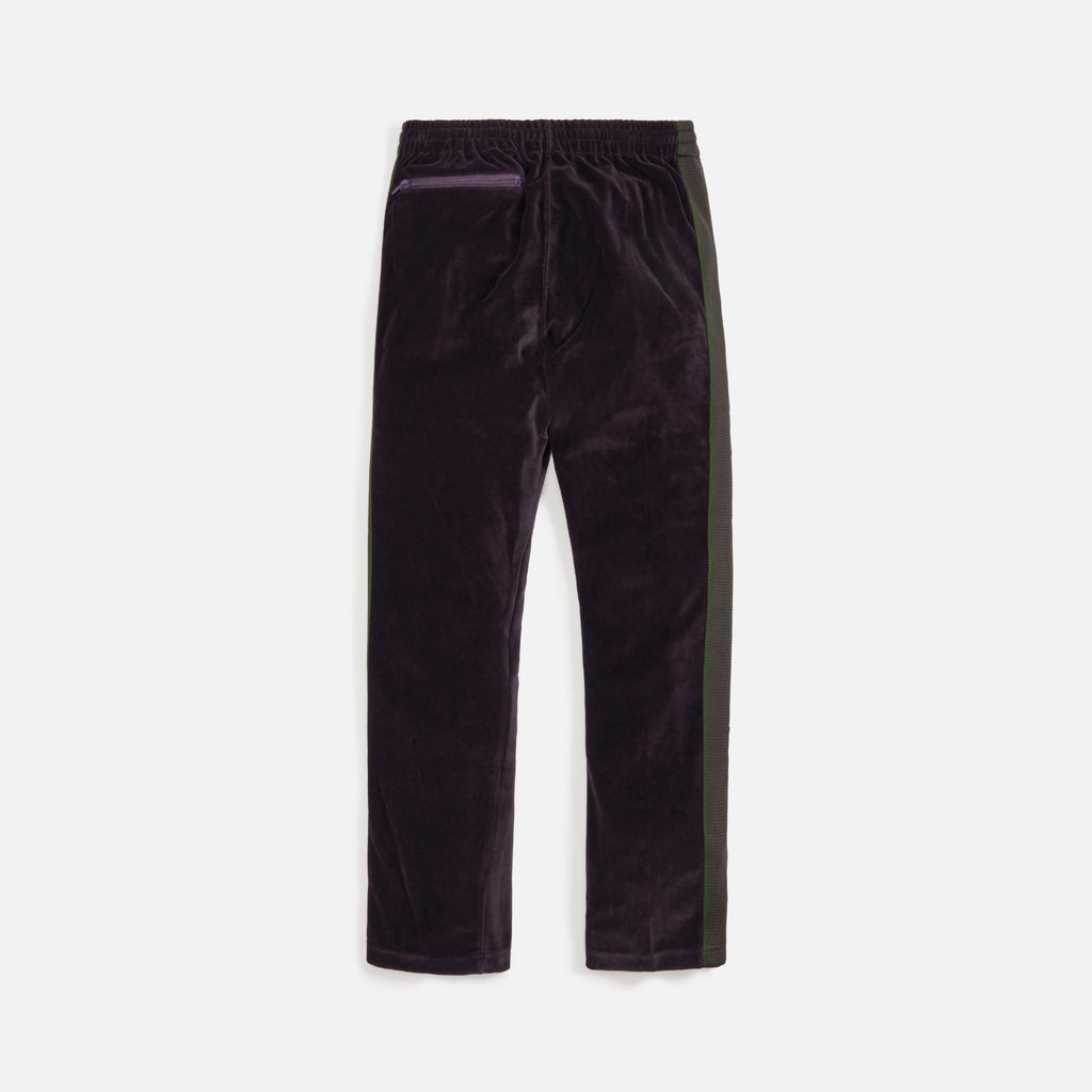 Needles Narrow Track Pant C/PE Velour - Eggplant – Kith