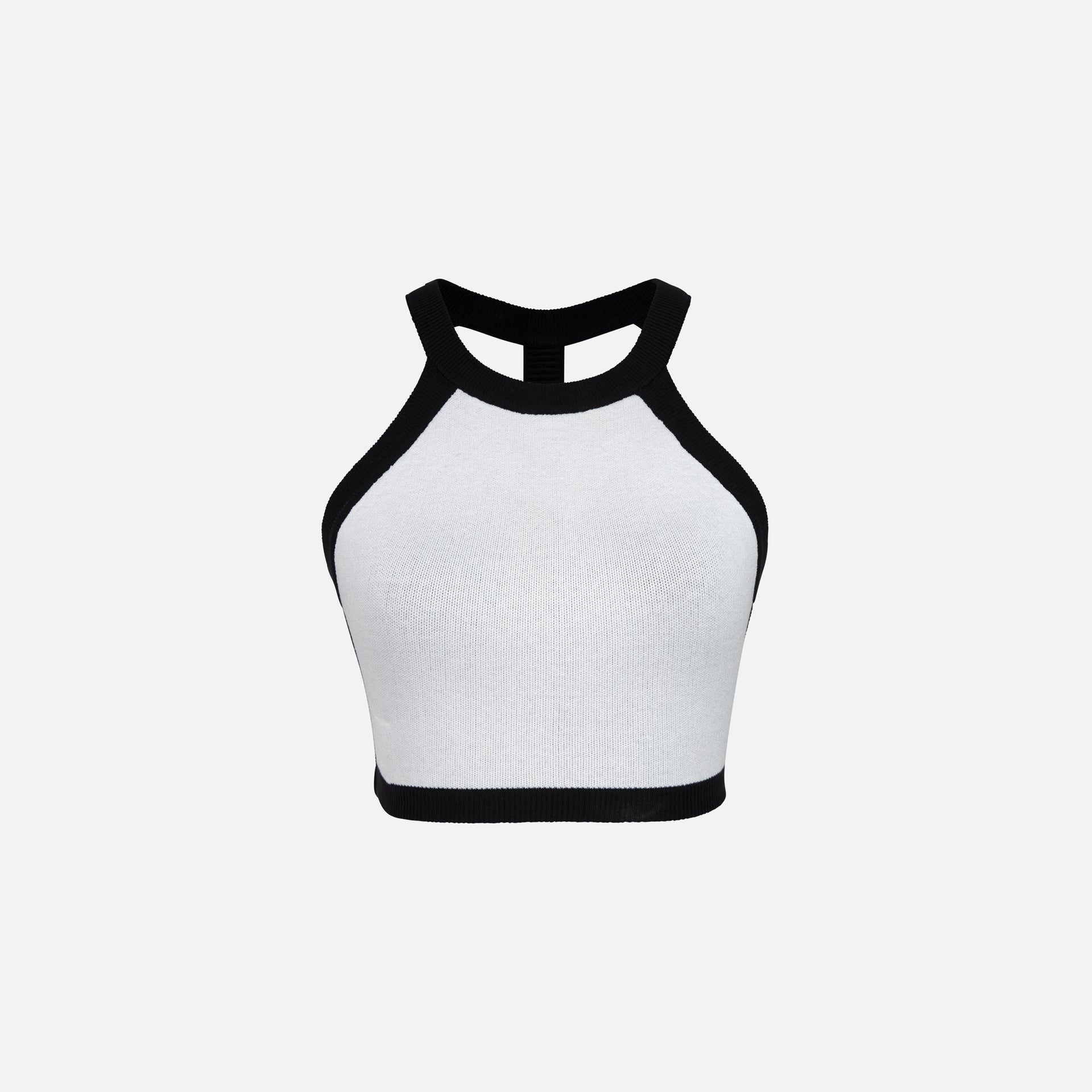 Nagnata Strap Back Crop Top - Cream / Black