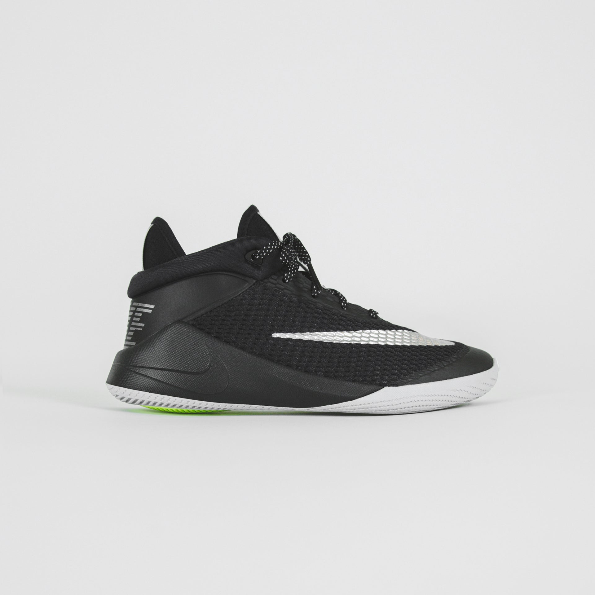 Nike Grade School Future Flight - Black / Metallic Silver / White / Volt