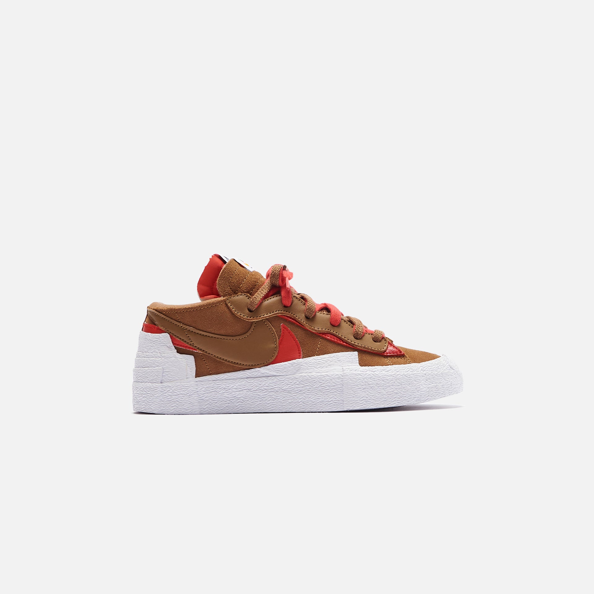 Nike x Sacai Blazer Low - Light British Tan / White / University Red