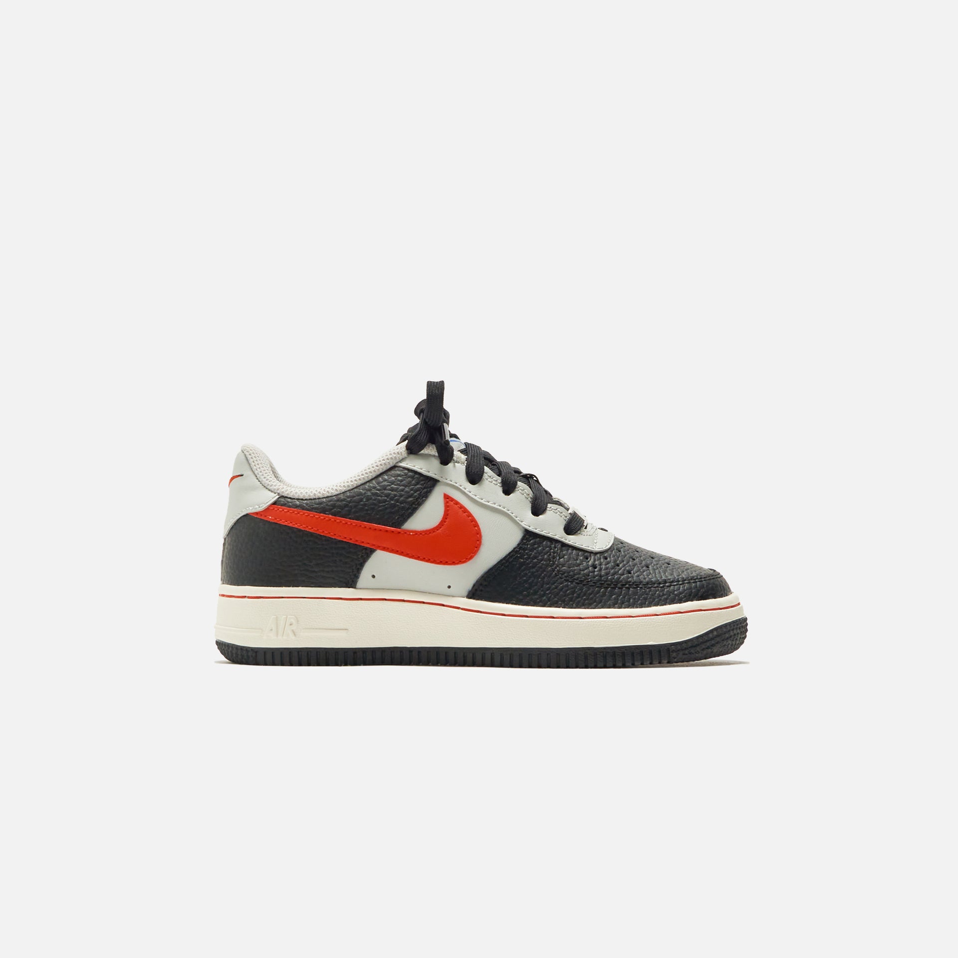 Nike Grade School Air Force 1 Emb - Black / Chile Red / Grey Fog