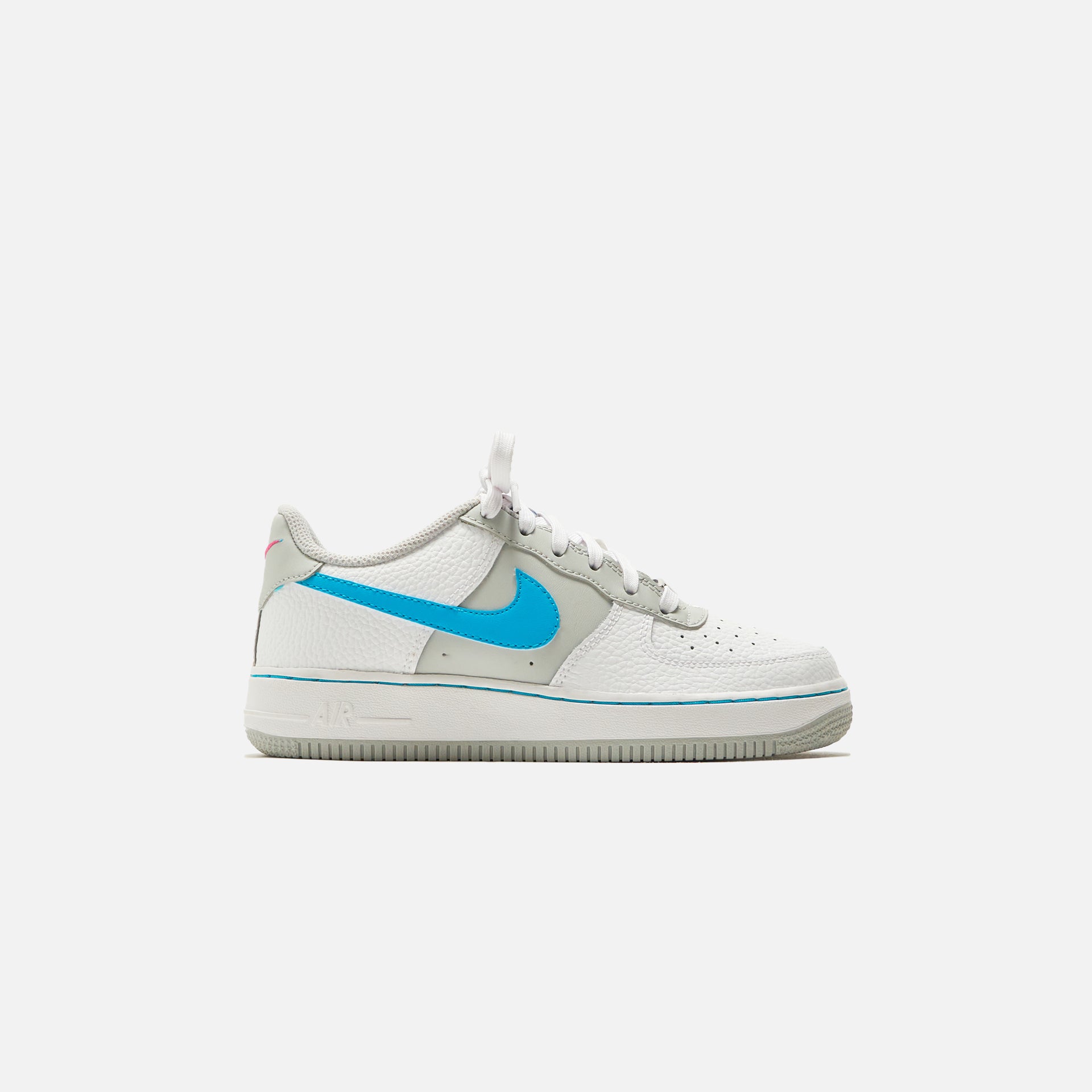 Nike Grade School Air Force 1 Emb - White / Turquoise Blue / Grey Fog